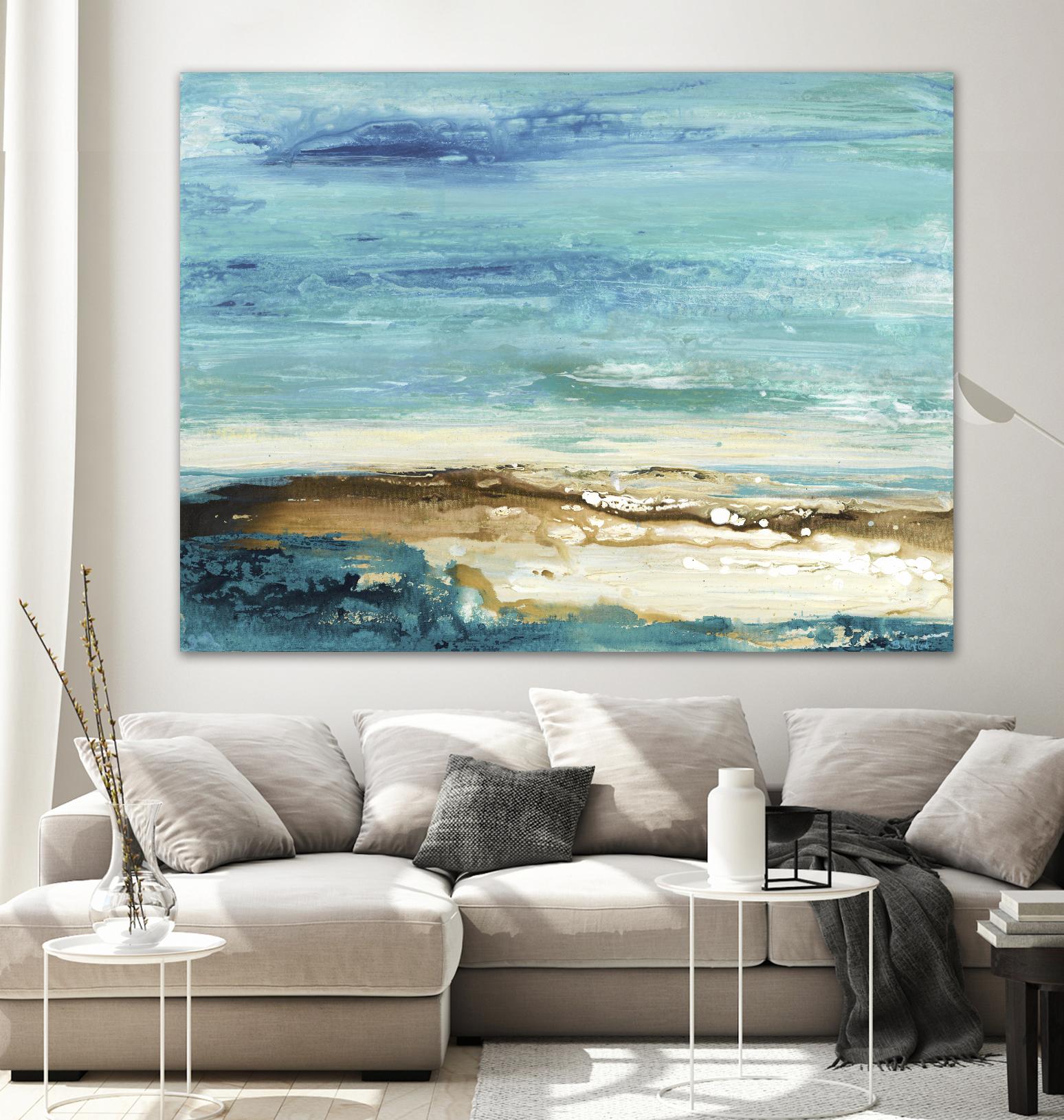 Beach Day by Grace Rowman on GIANT ART - white abstract