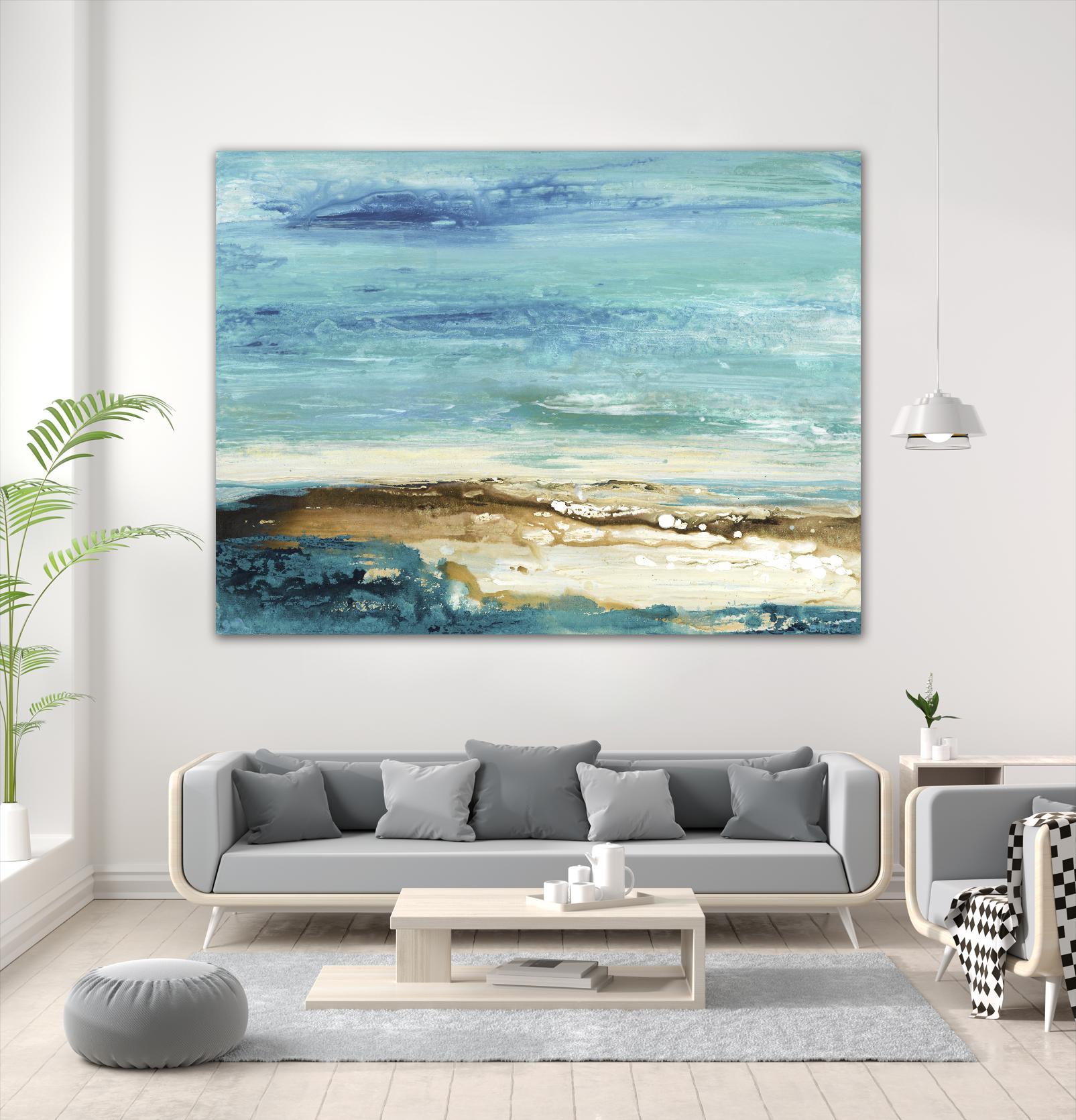 Beach Day by Grace Rowman on GIANT ART - white abstract