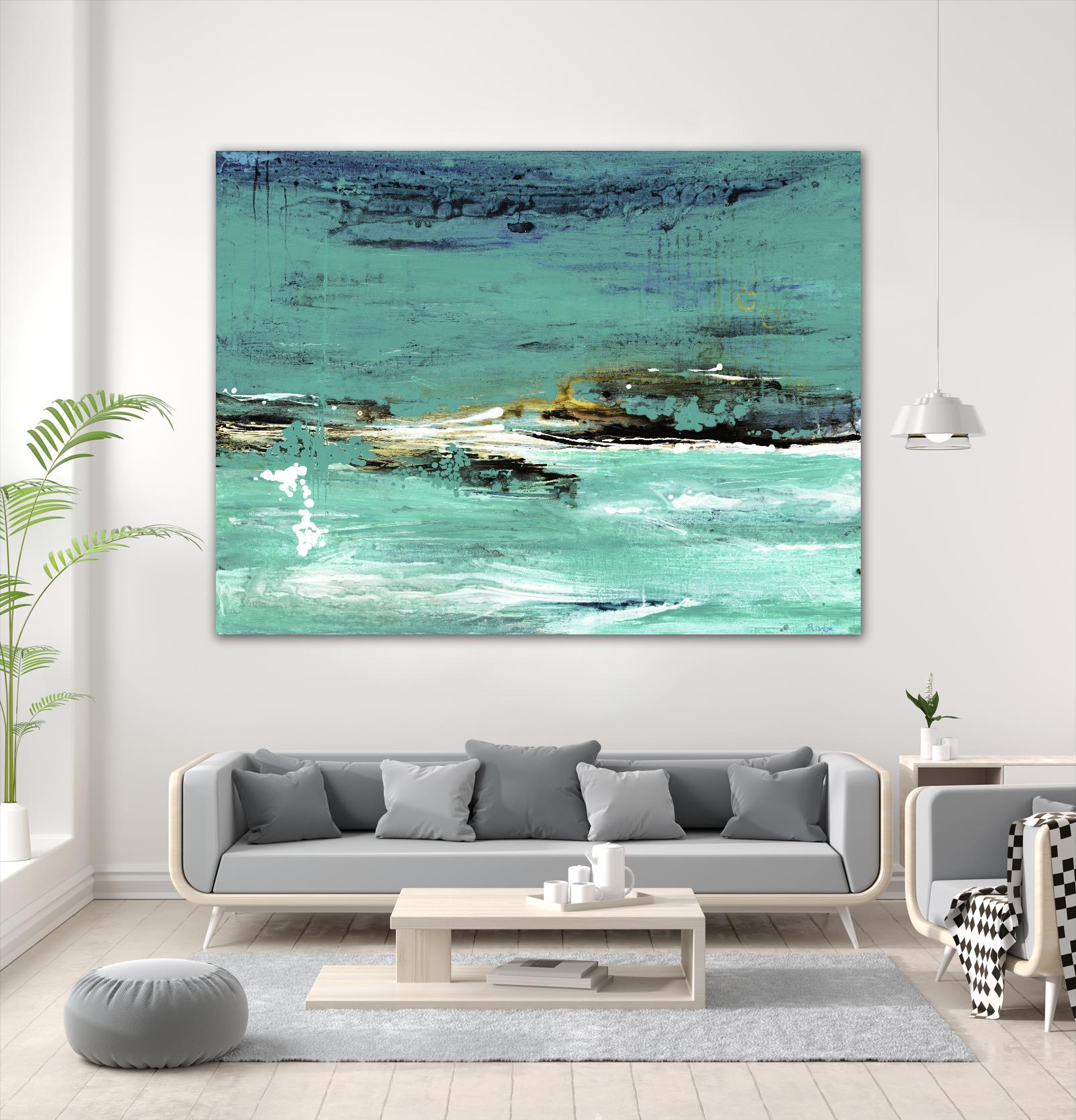 Paradigm Shift by Beth ten Hove on GIANT ART - turquoise abstract