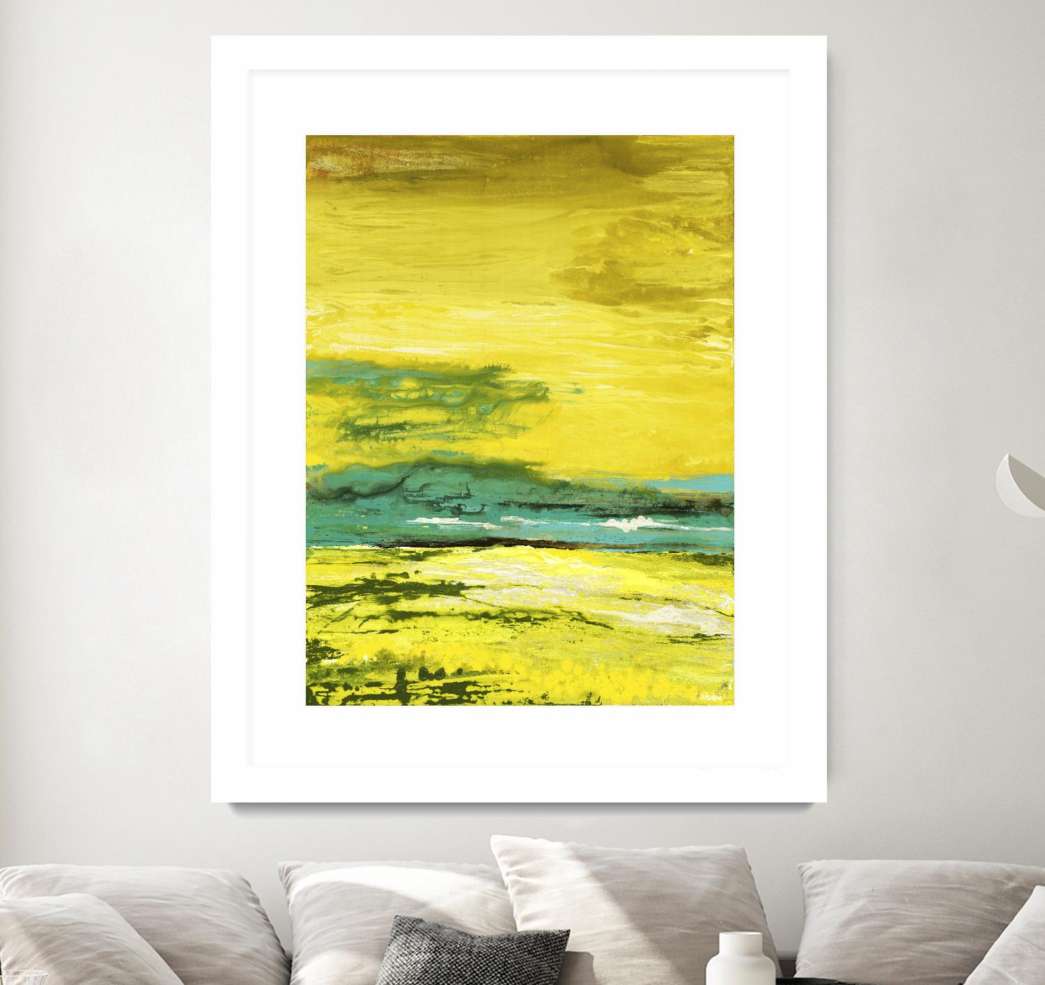 Buttercups by Beth ten Hove on GIANT ART - turquoise abstract