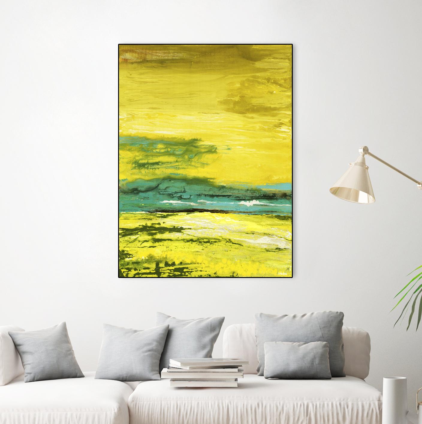Buttercups by Beth ten Hove on GIANT ART - turquoise abstract