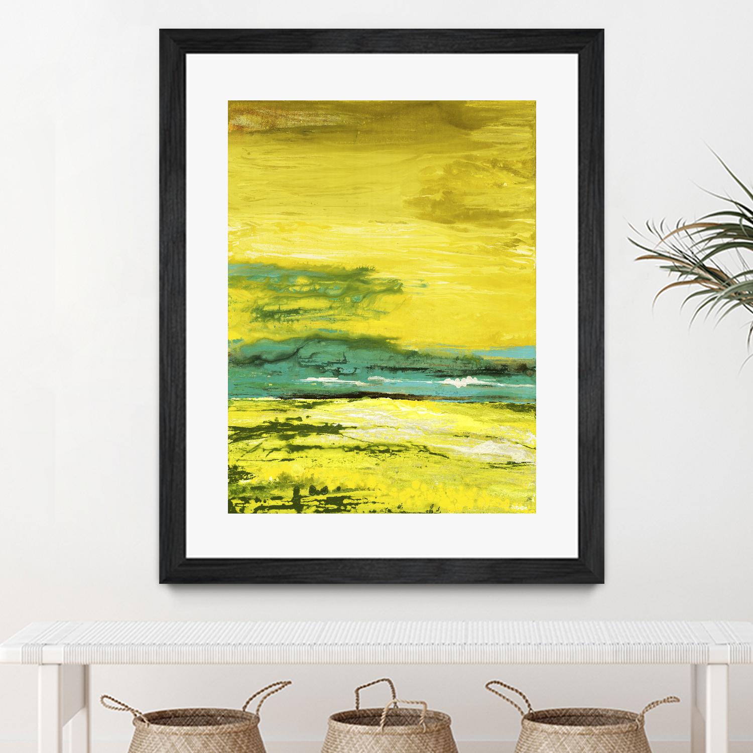 Buttercups by Beth ten Hove on GIANT ART - turquoise abstract