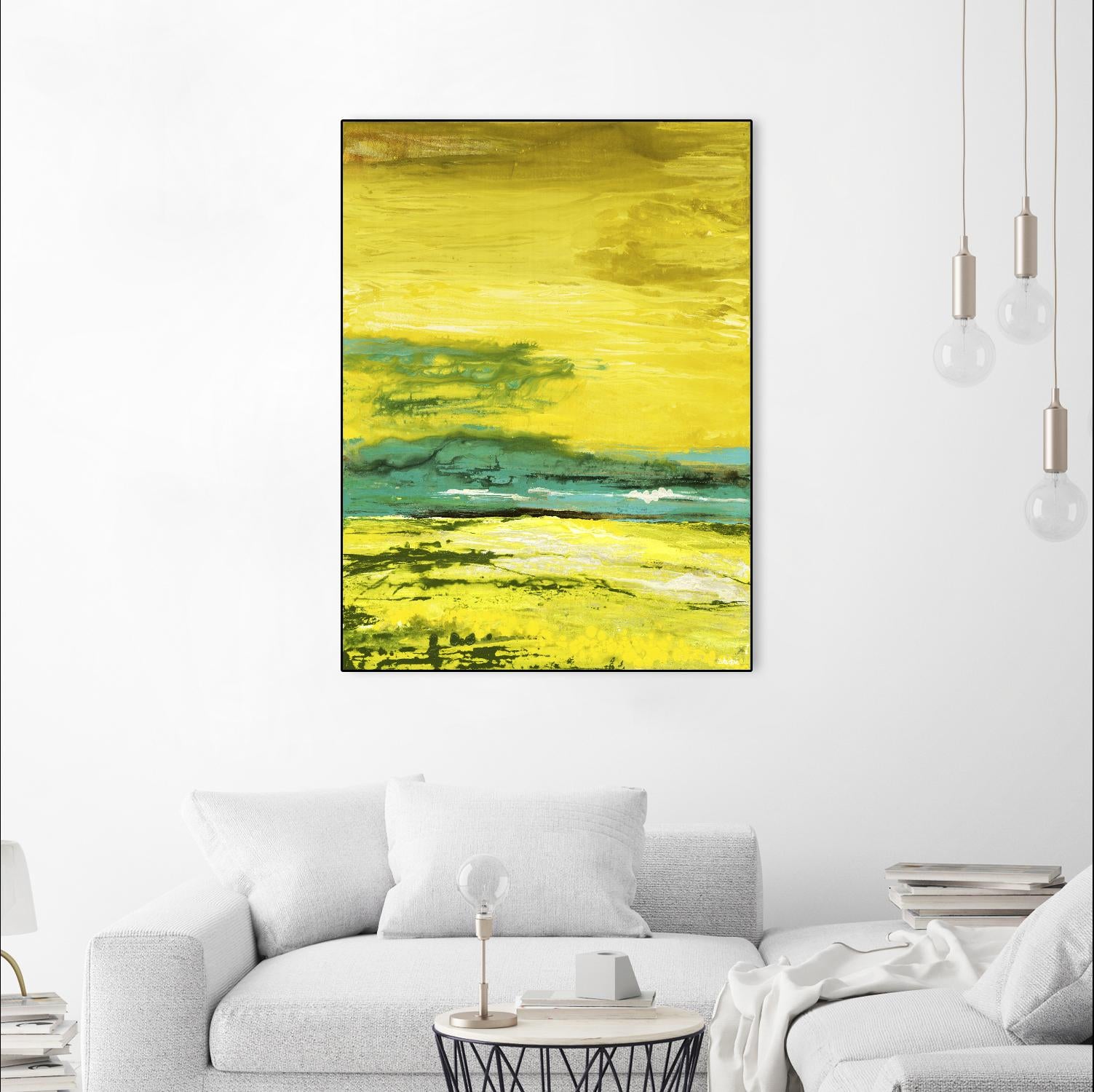 Buttercups by Beth ten Hove on GIANT ART - turquoise abstract