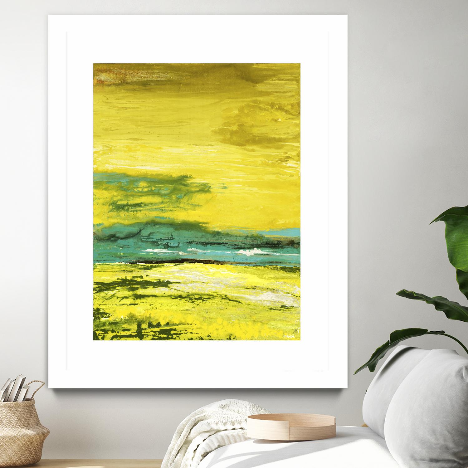 Buttercups by Beth ten Hove on GIANT ART - turquoise abstract