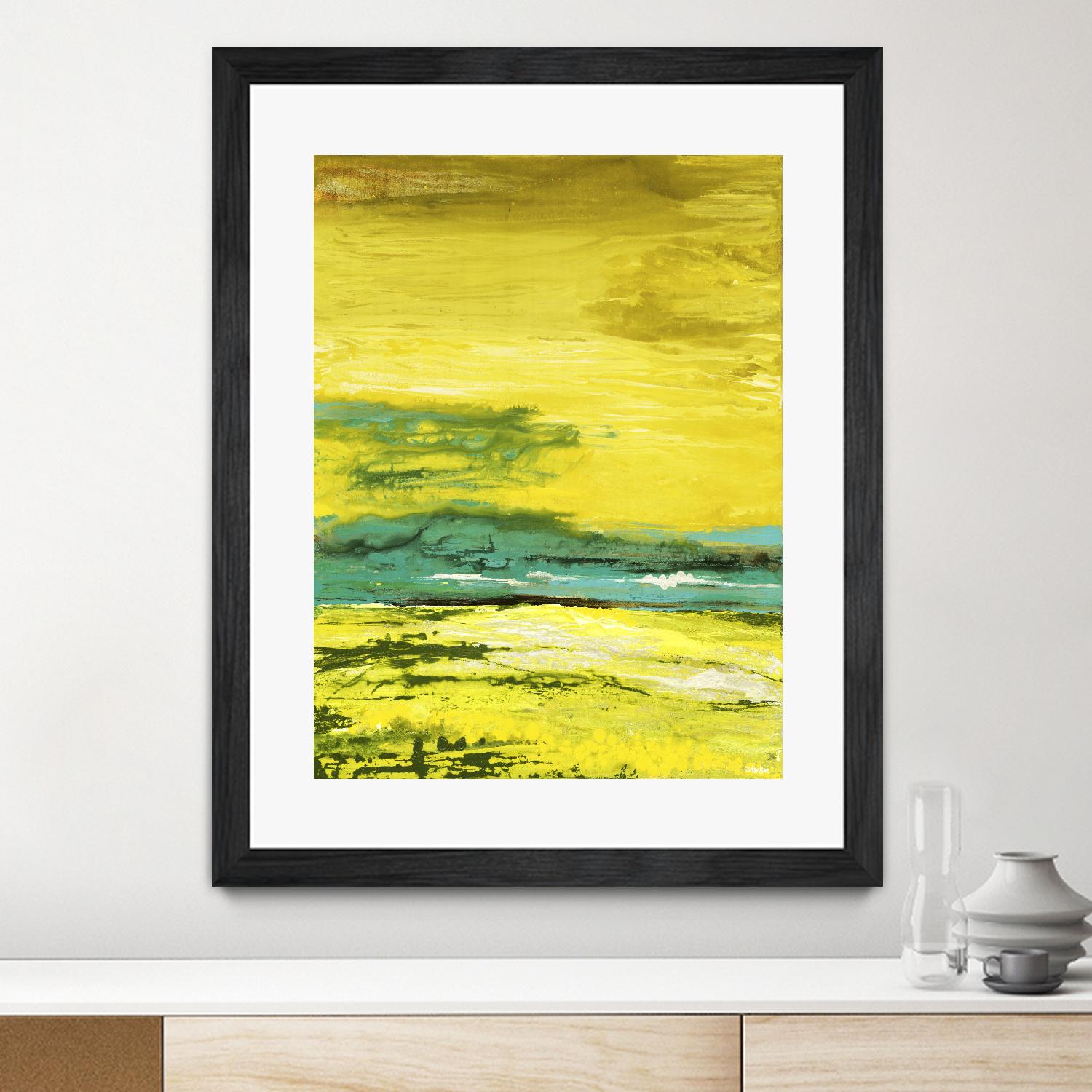 Buttercups by Beth ten Hove on GIANT ART - turquoise abstract