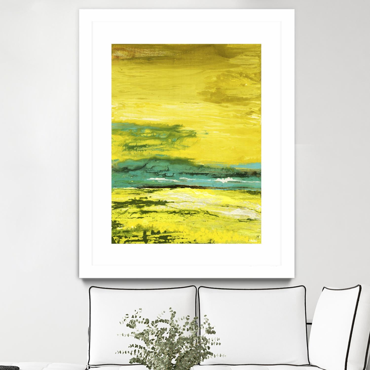 Buttercups by Beth ten Hove on GIANT ART - turquoise abstract