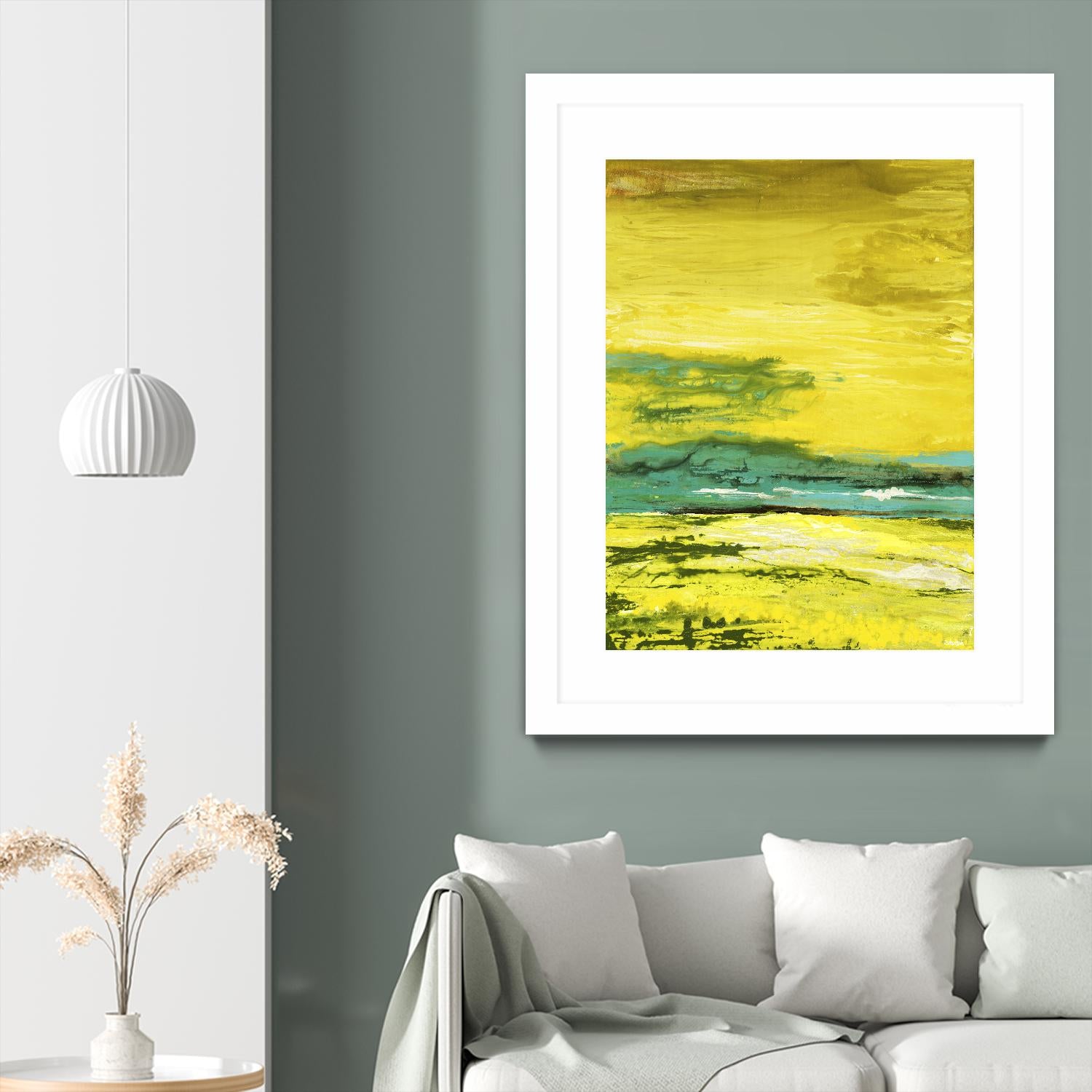 Buttercups by Beth ten Hove on GIANT ART - turquoise abstract