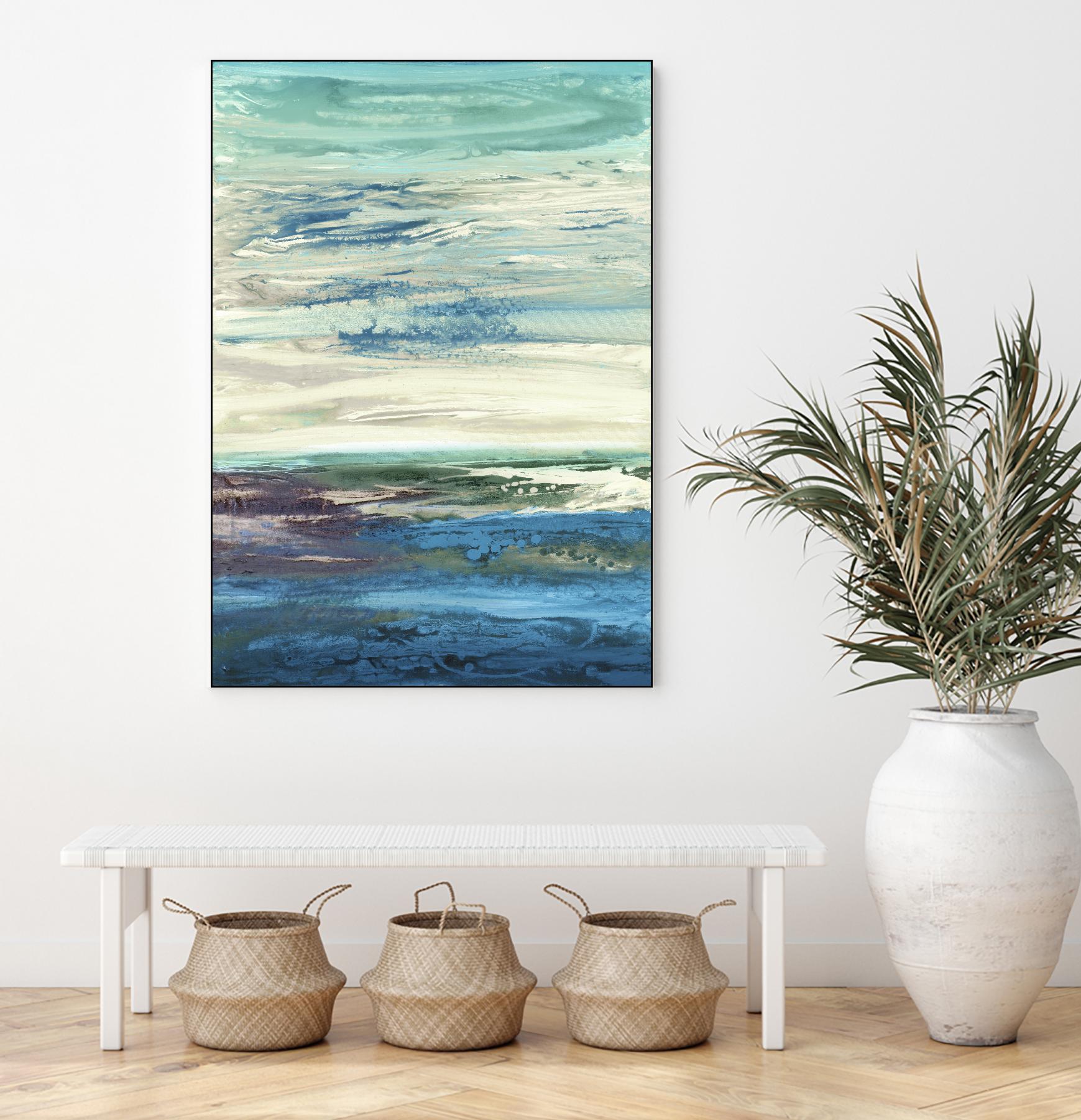 Spring Transformations by Grace Rowman on GIANT ART - cyan abstract