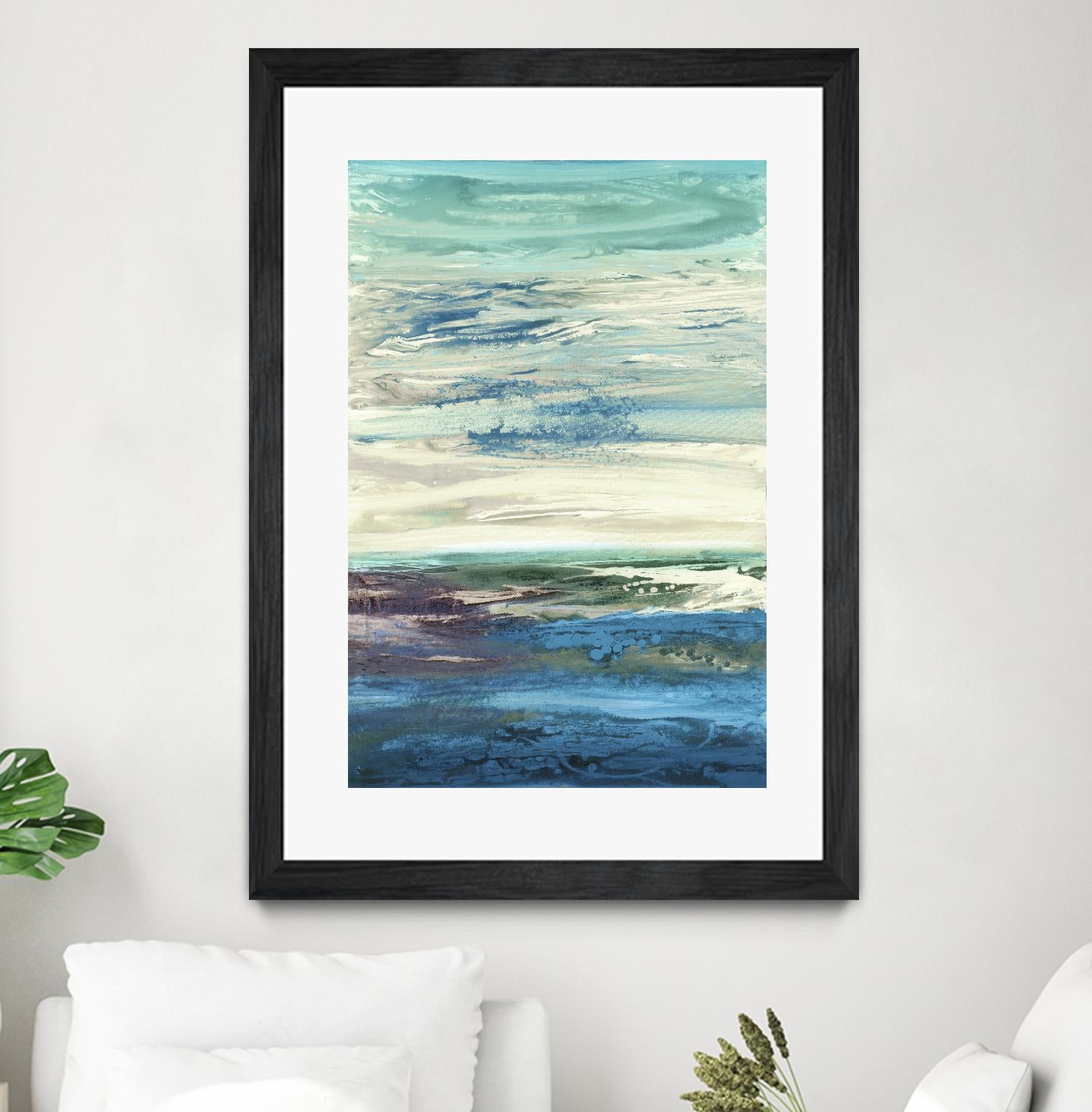 Spring Transformations by Grace Rowman on GIANT ART - cyan abstract