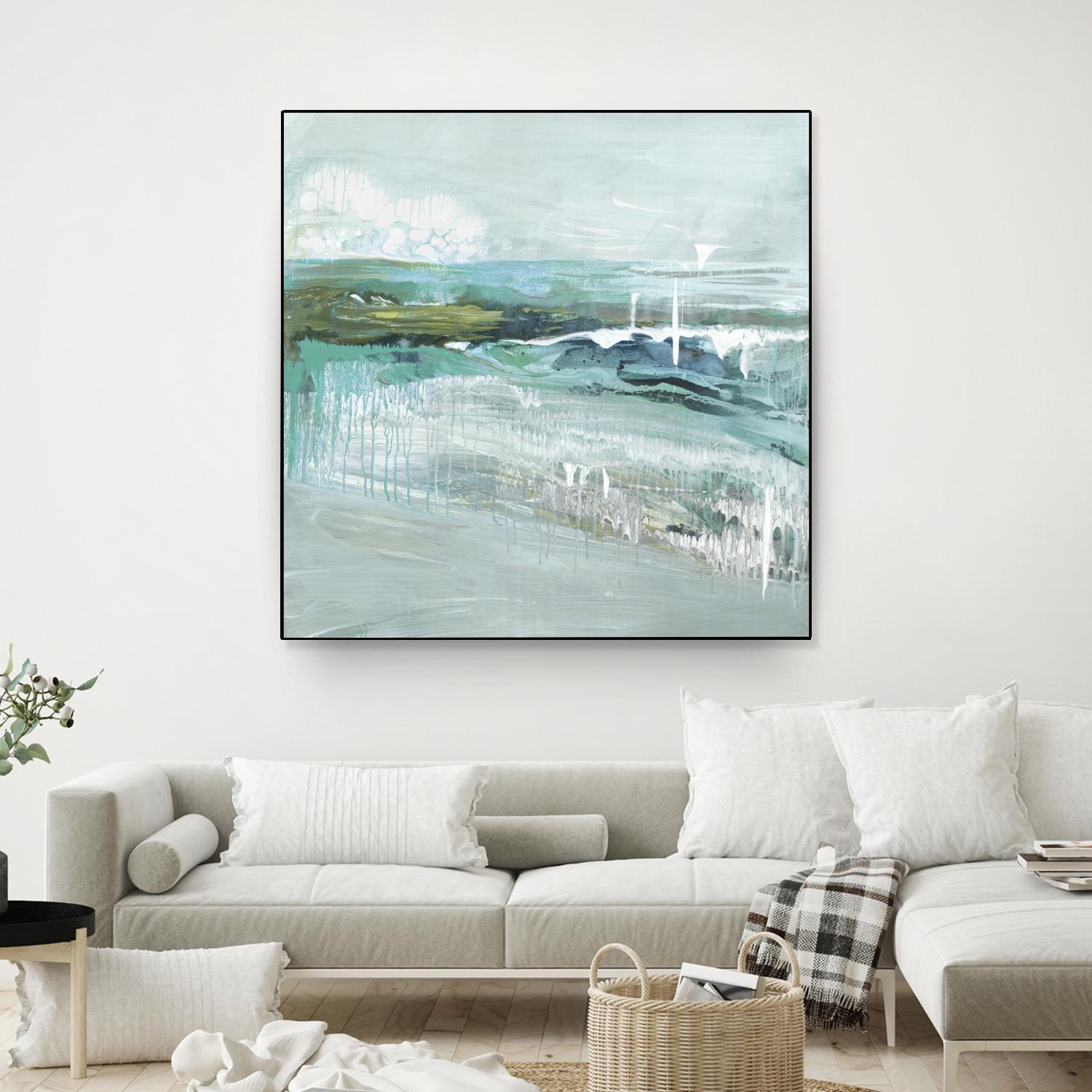 Beneath the Surface by Grace Rowman on GIANT ART - blue abstract