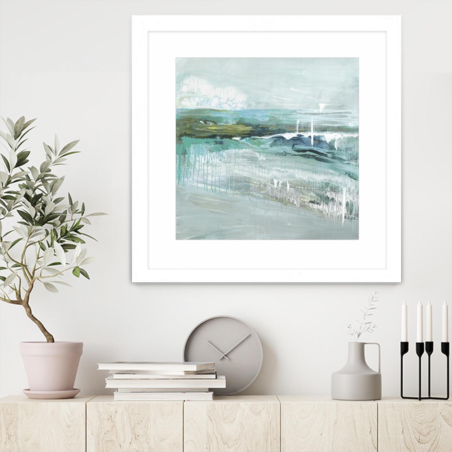 Beneath the Surface by Grace Rowman on GIANT ART - blue abstract