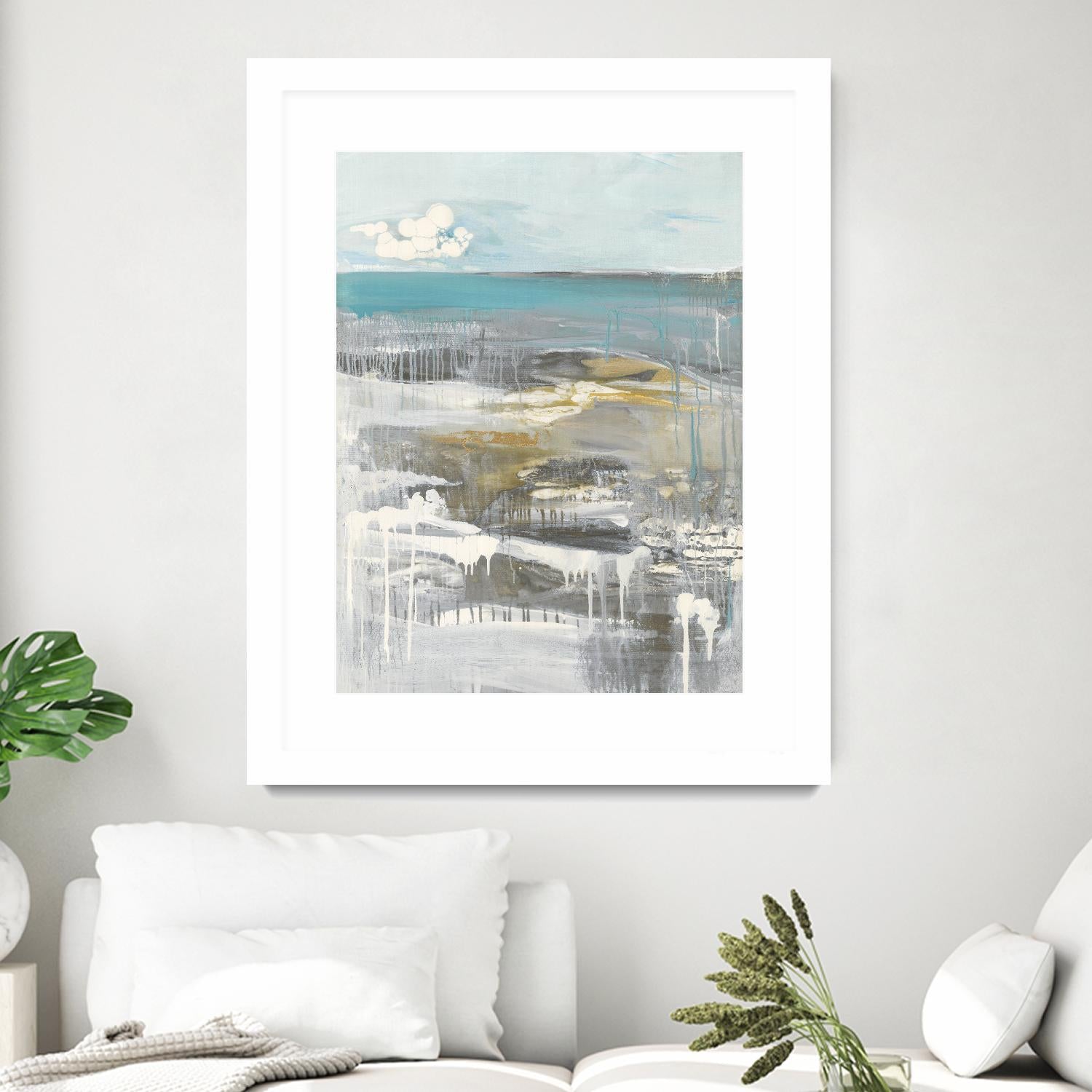 Ocean I by Grace Rowman on GIANT ART - grey abstract