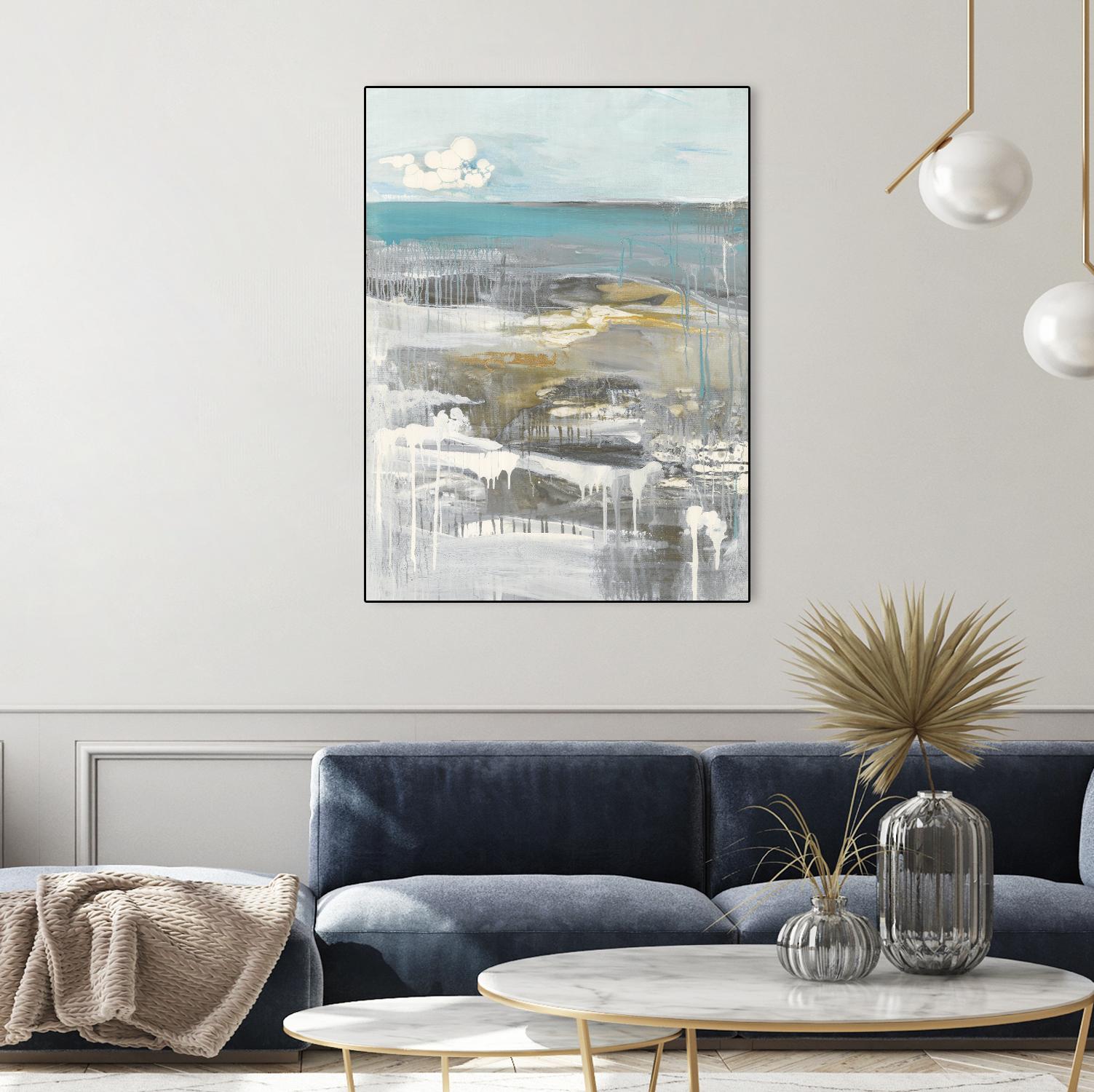 Ocean I by Grace Rowman on GIANT ART - grey abstract