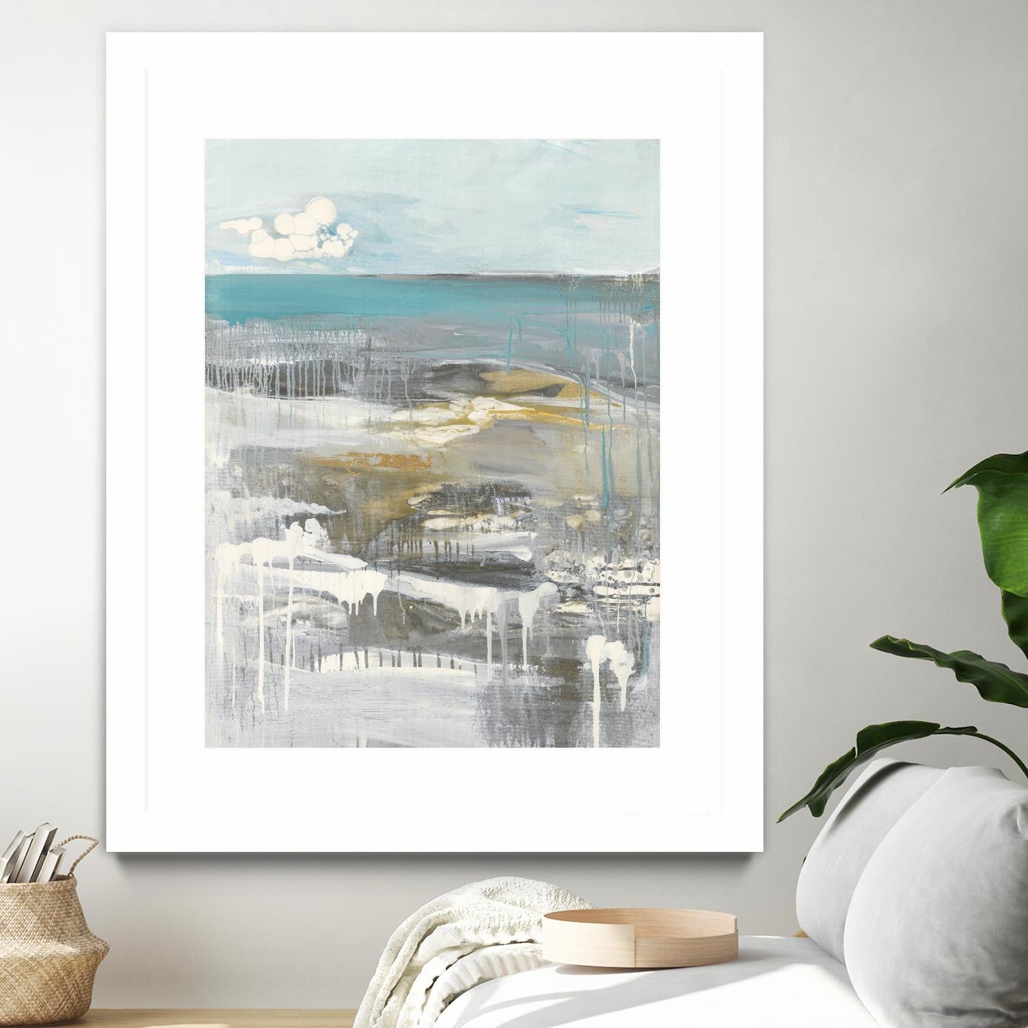 Ocean I by Grace Rowman on GIANT ART - grey abstract