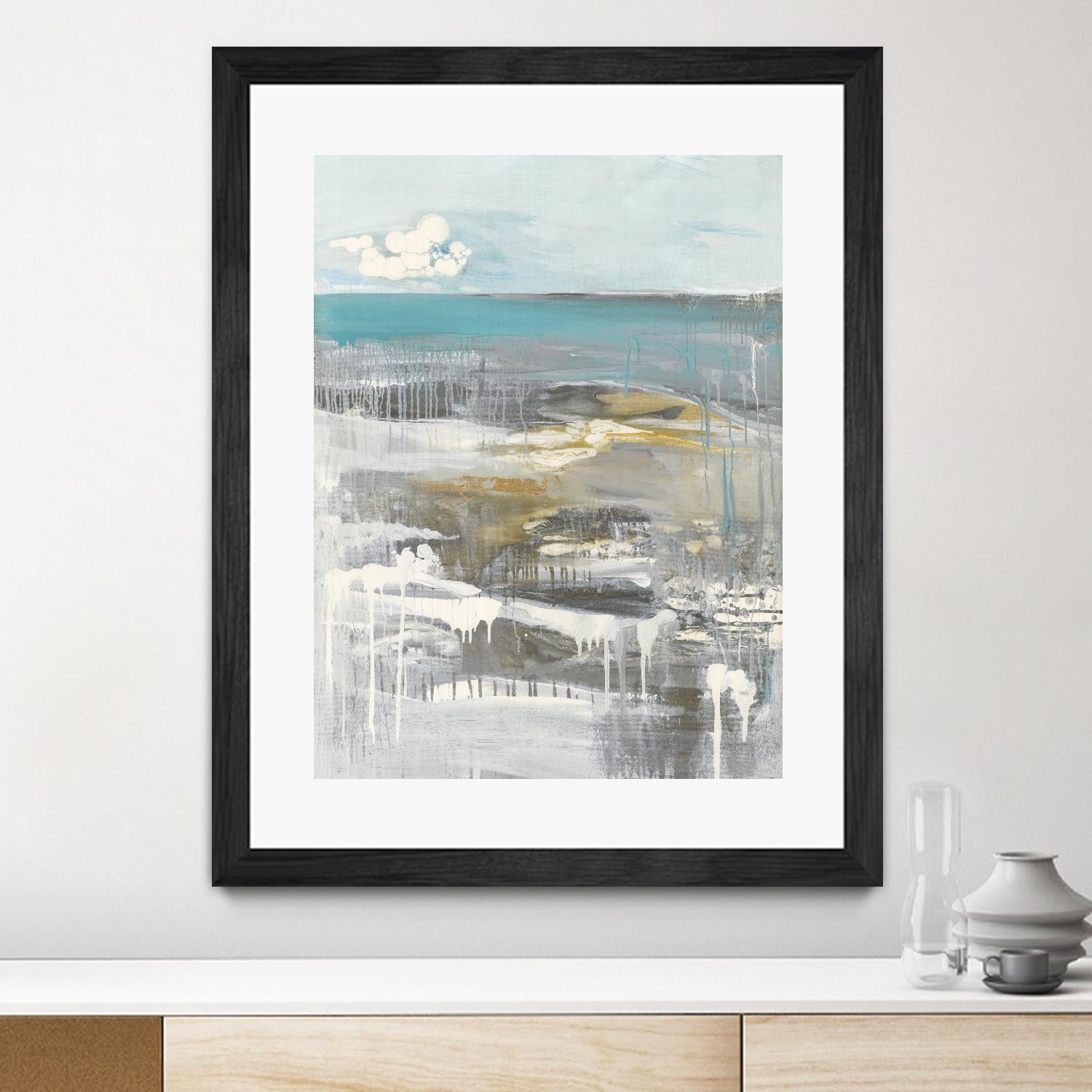 Ocean I by Grace Rowman on GIANT ART - grey abstract
