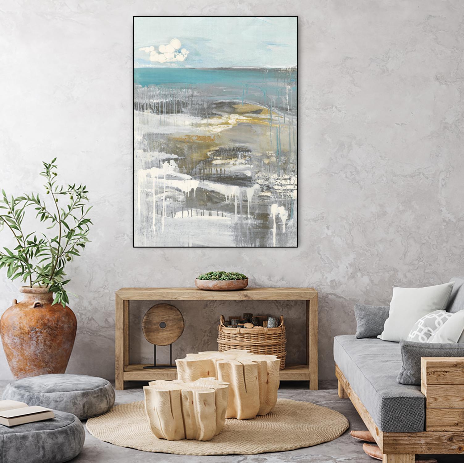 Ocean I by Grace Rowman on GIANT ART - grey abstract