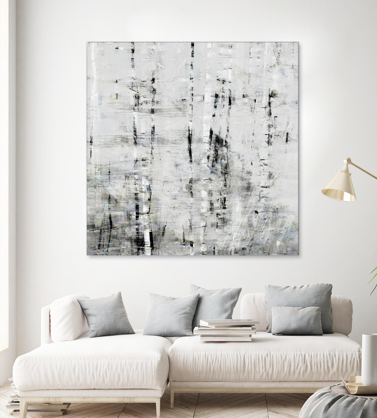 Birch Perspective II by John Bingham on GIANT ART - grey Abstract