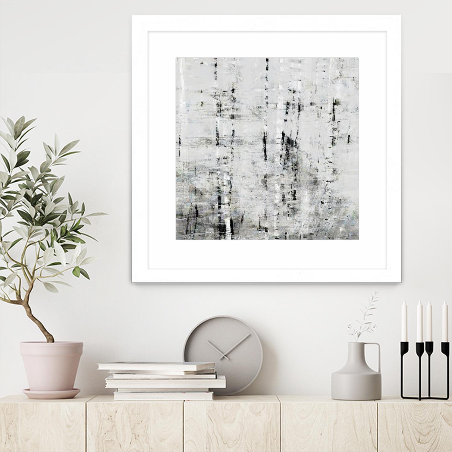 Birch Perspective II by John Bingham on GIANT ART - grey Abstract