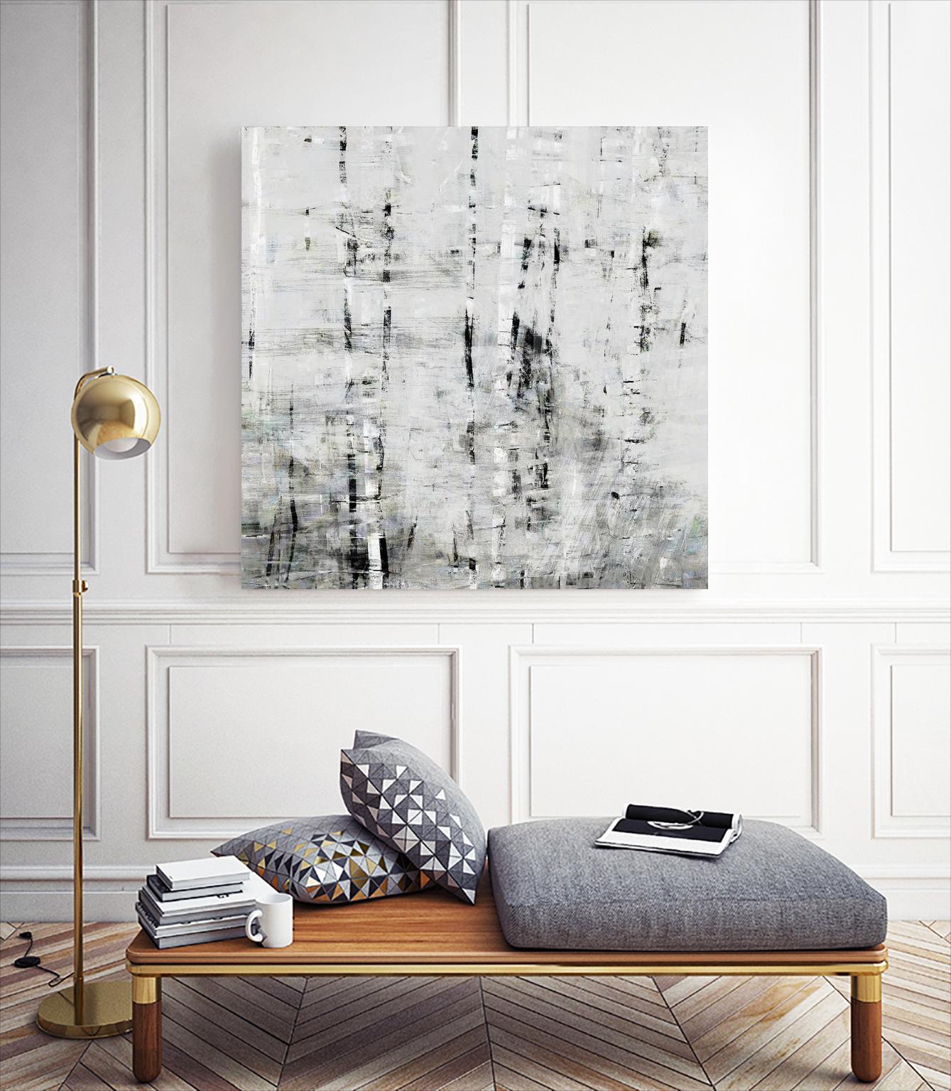 Birch Perspective II by John Bingham on GIANT ART - grey Abstract