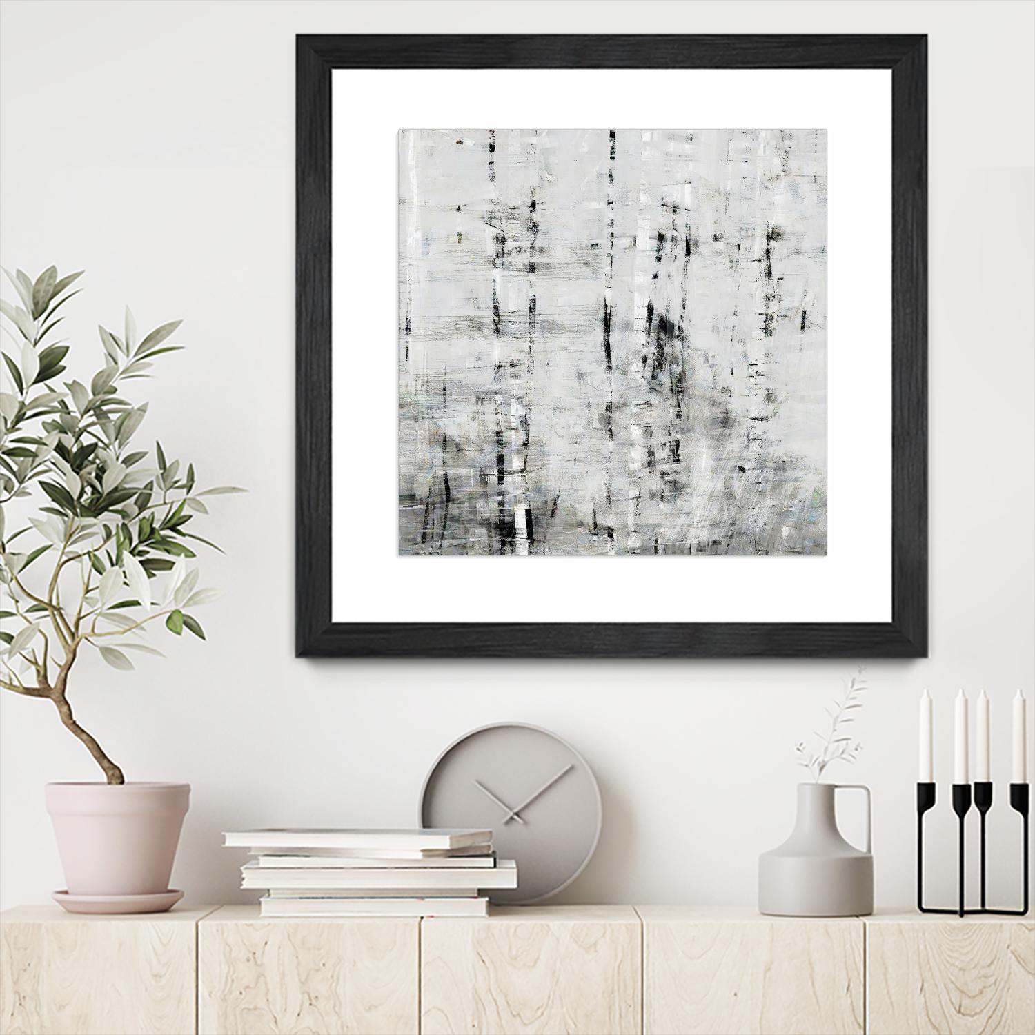 Birch Perspective II by John Bingham on GIANT ART - grey Abstract