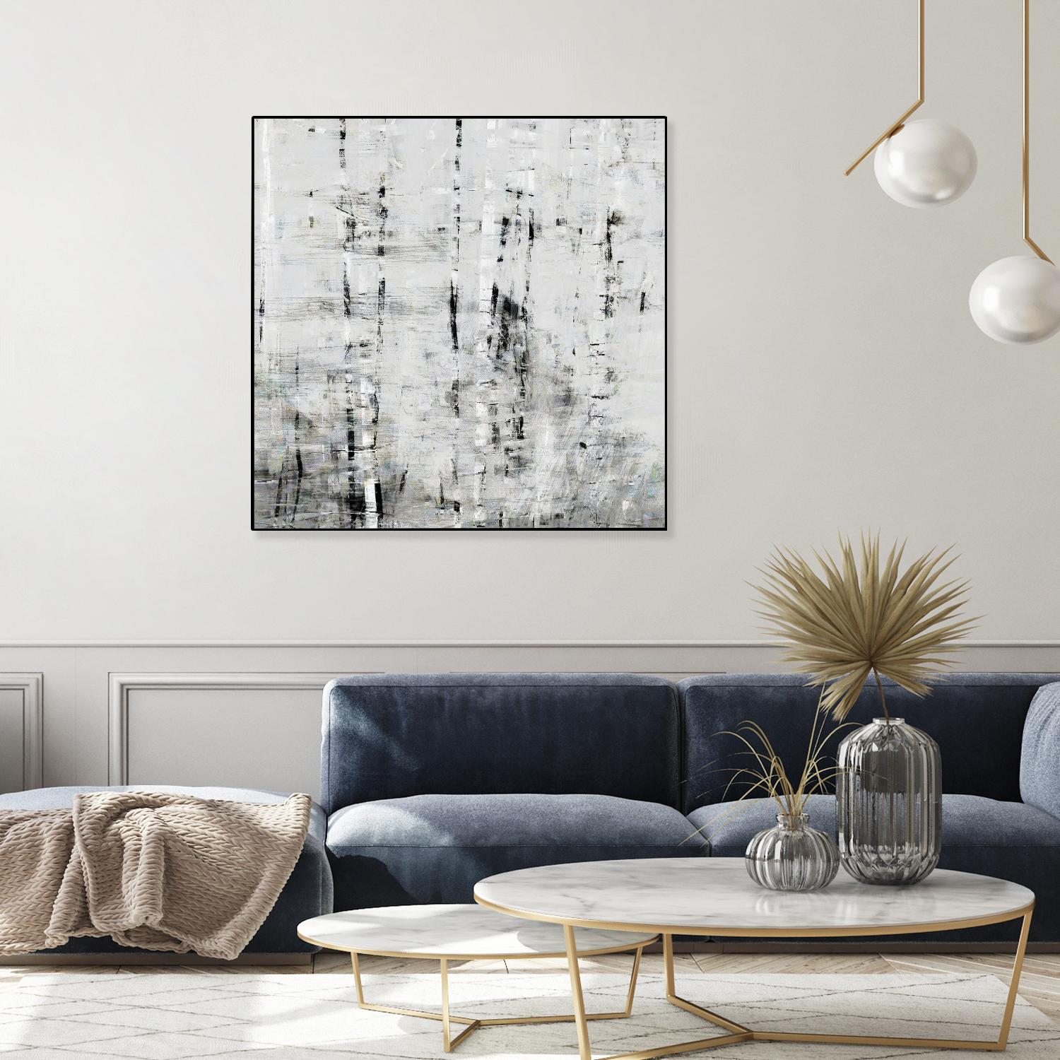 Birch Perspective II by John Bingham on GIANT ART - grey Abstract