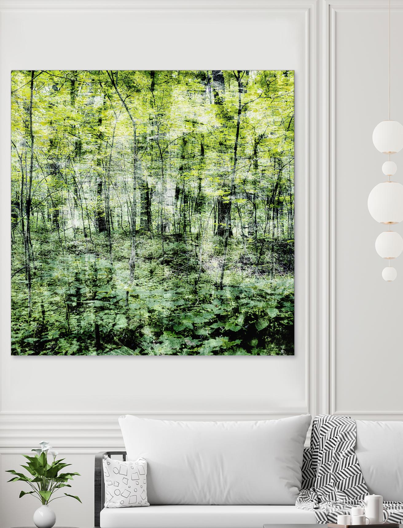 Linear Muse I by John Bingham on GIANT ART - green Trees