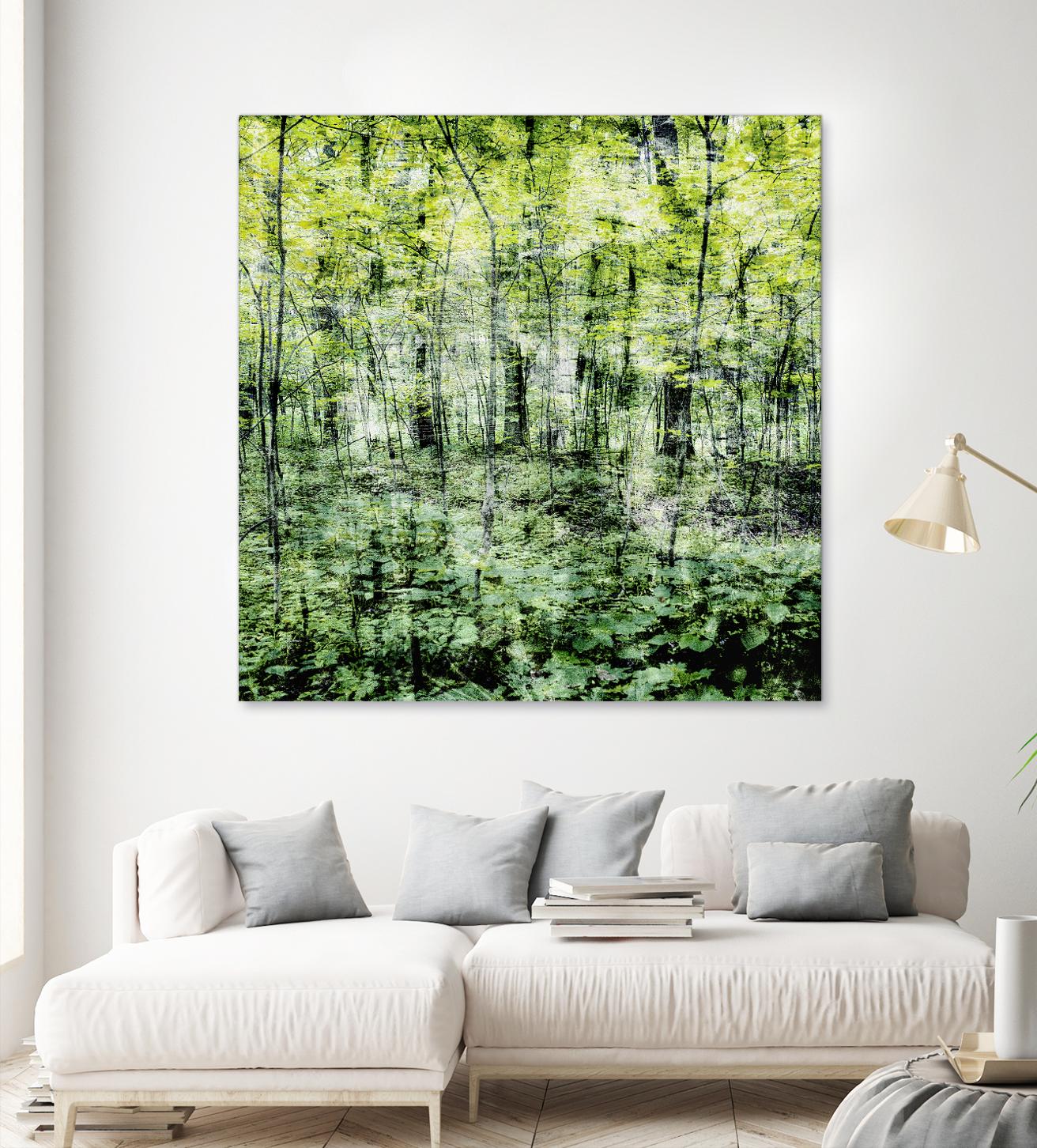 Linear Muse I by John Bingham on GIANT ART - green Trees