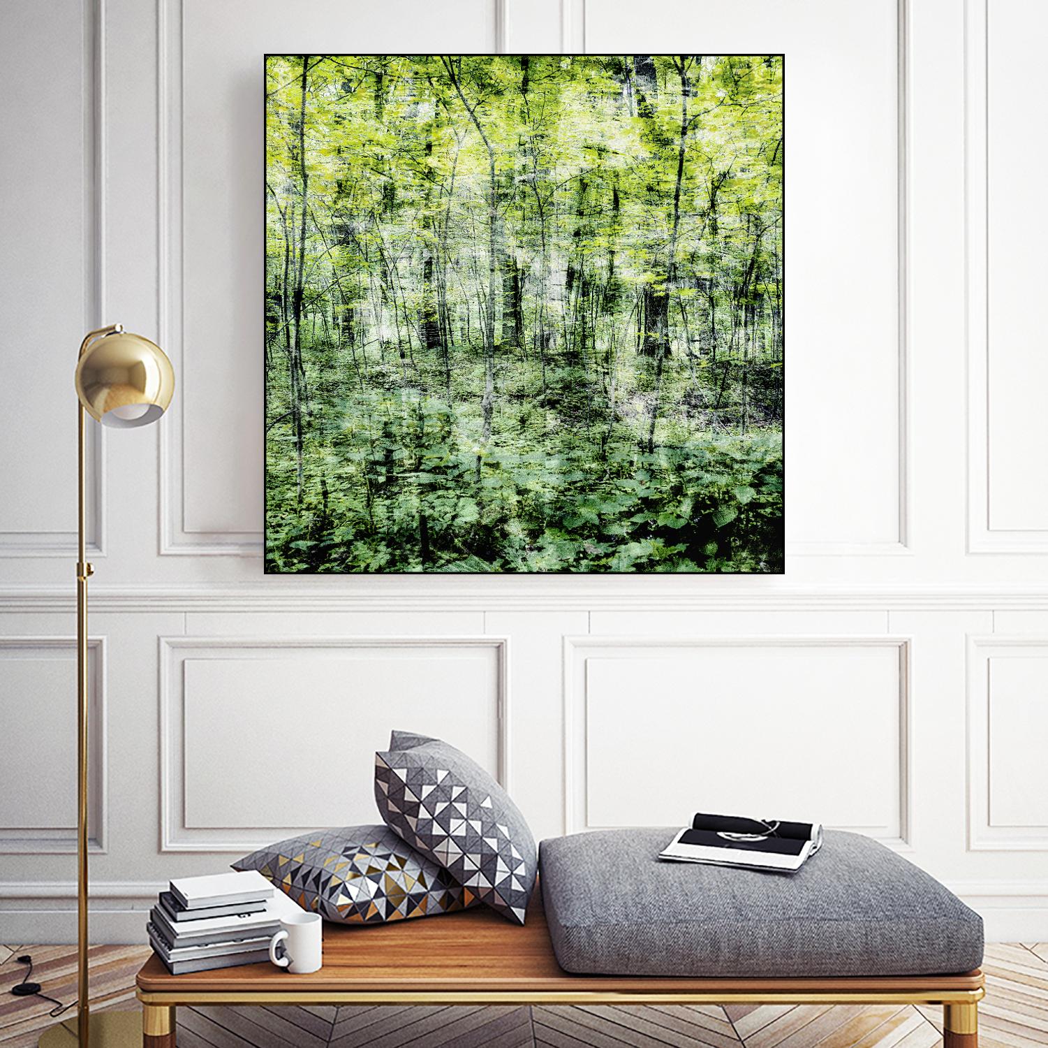 Linear Muse I by John Bingham on GIANT ART - green Trees