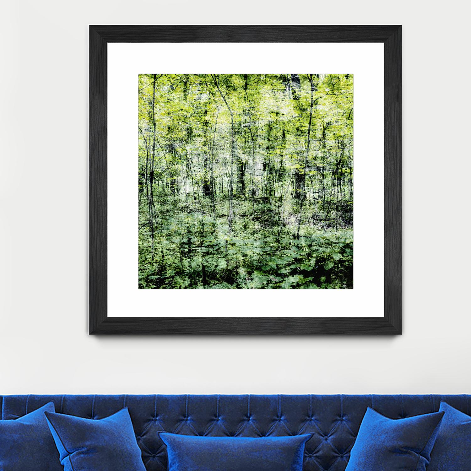 Linear Muse I by John Bingham on GIANT ART - green Trees