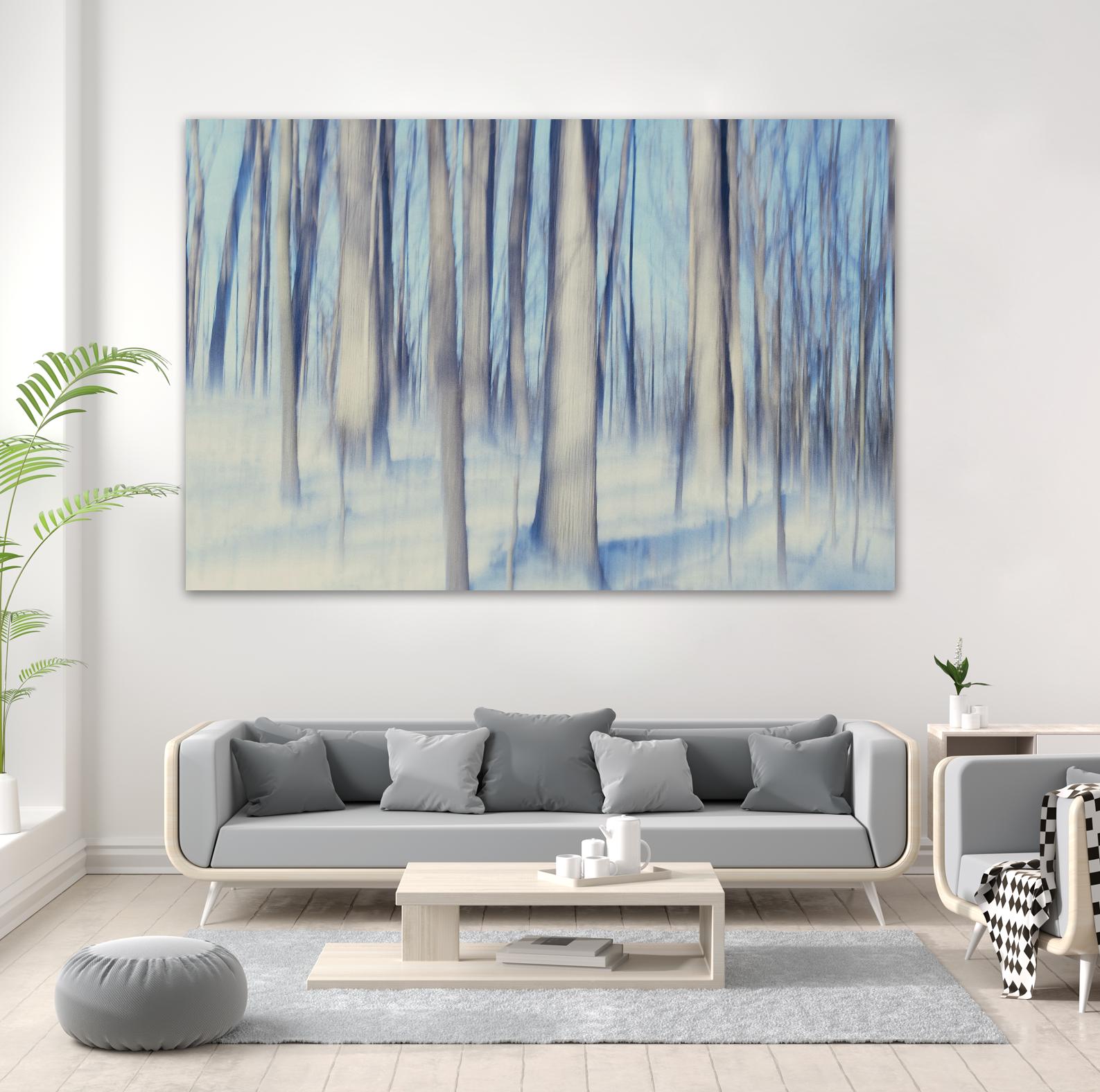 Flurries by Brian Kuritz on GIANT ART - blue trees