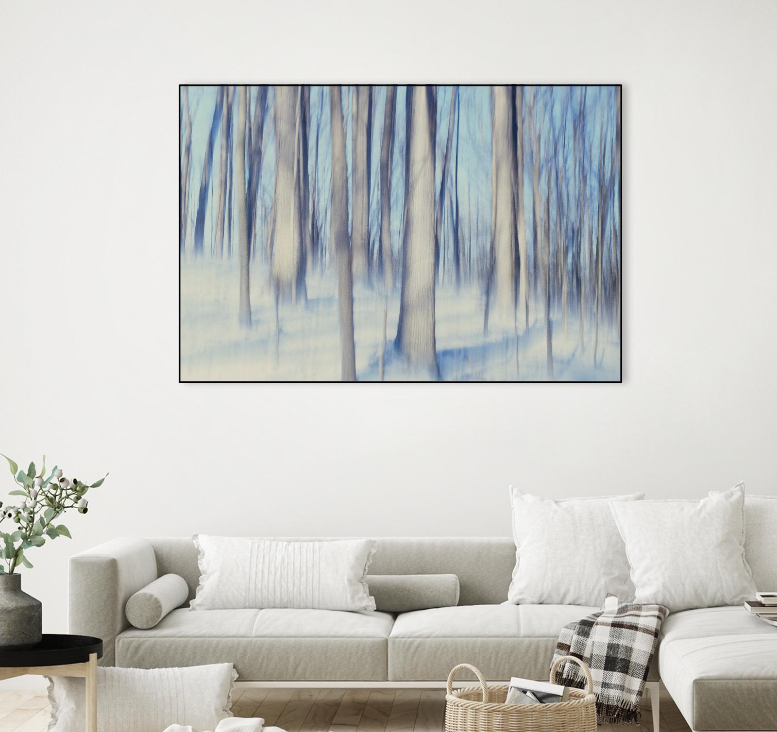 Flurries by Brian Kuritz on GIANT ART - blue trees