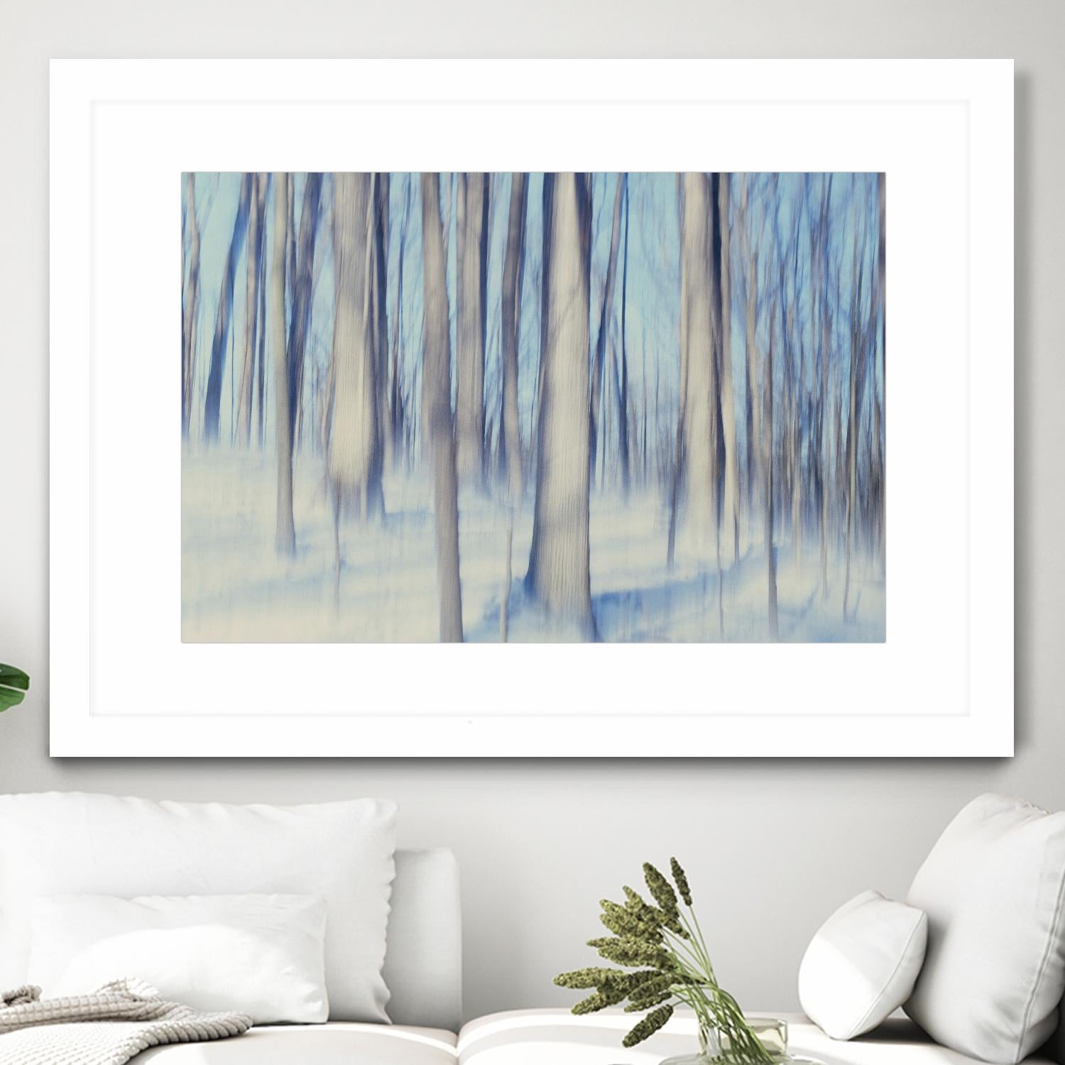 Flurries by Brian Kuritz on GIANT ART - blue trees