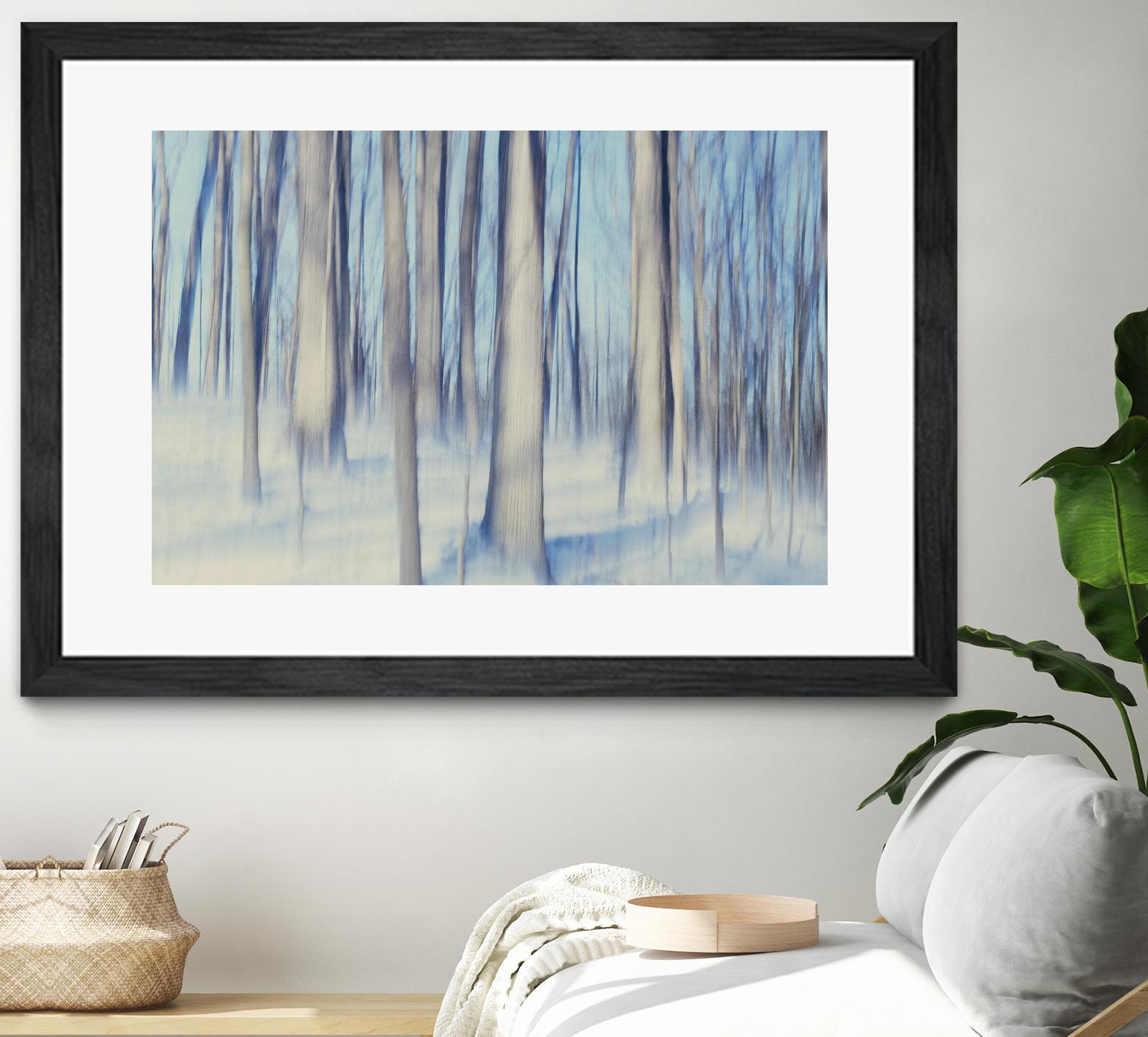 Flurries by Brian Kuritz on GIANT ART - blue trees