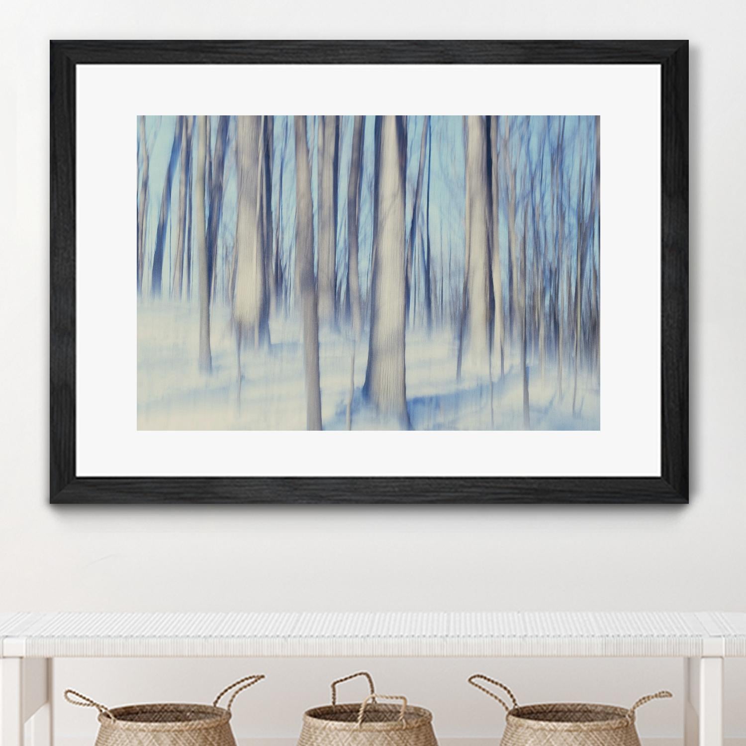 Flurries by Brian Kuritz on GIANT ART - blue trees