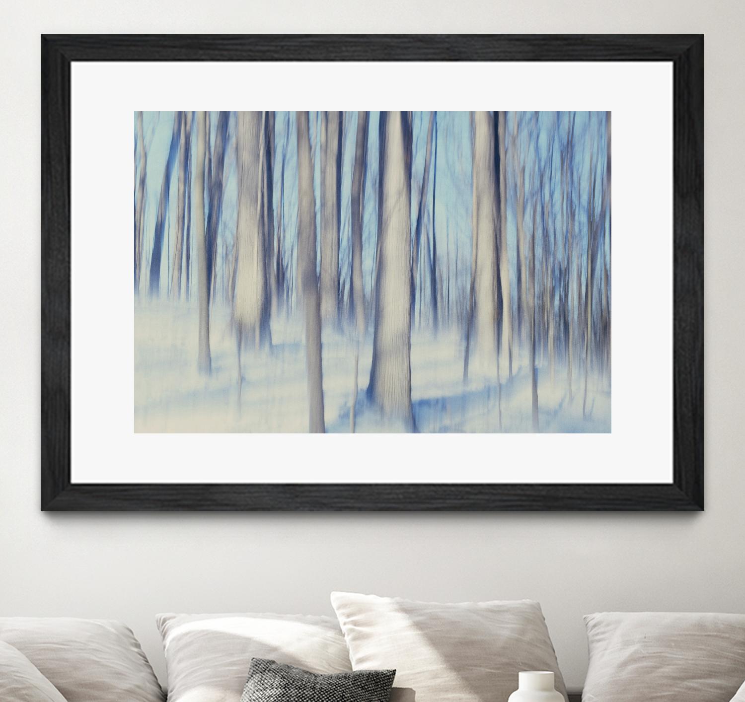 Flurries by Brian Kuritz on GIANT ART - blue trees