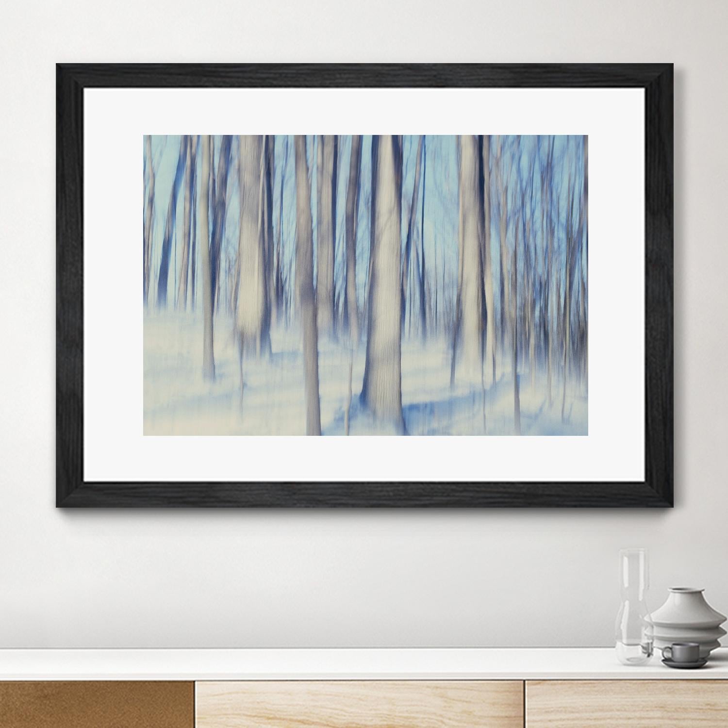 Flurries by Brian Kuritz on GIANT ART - blue trees