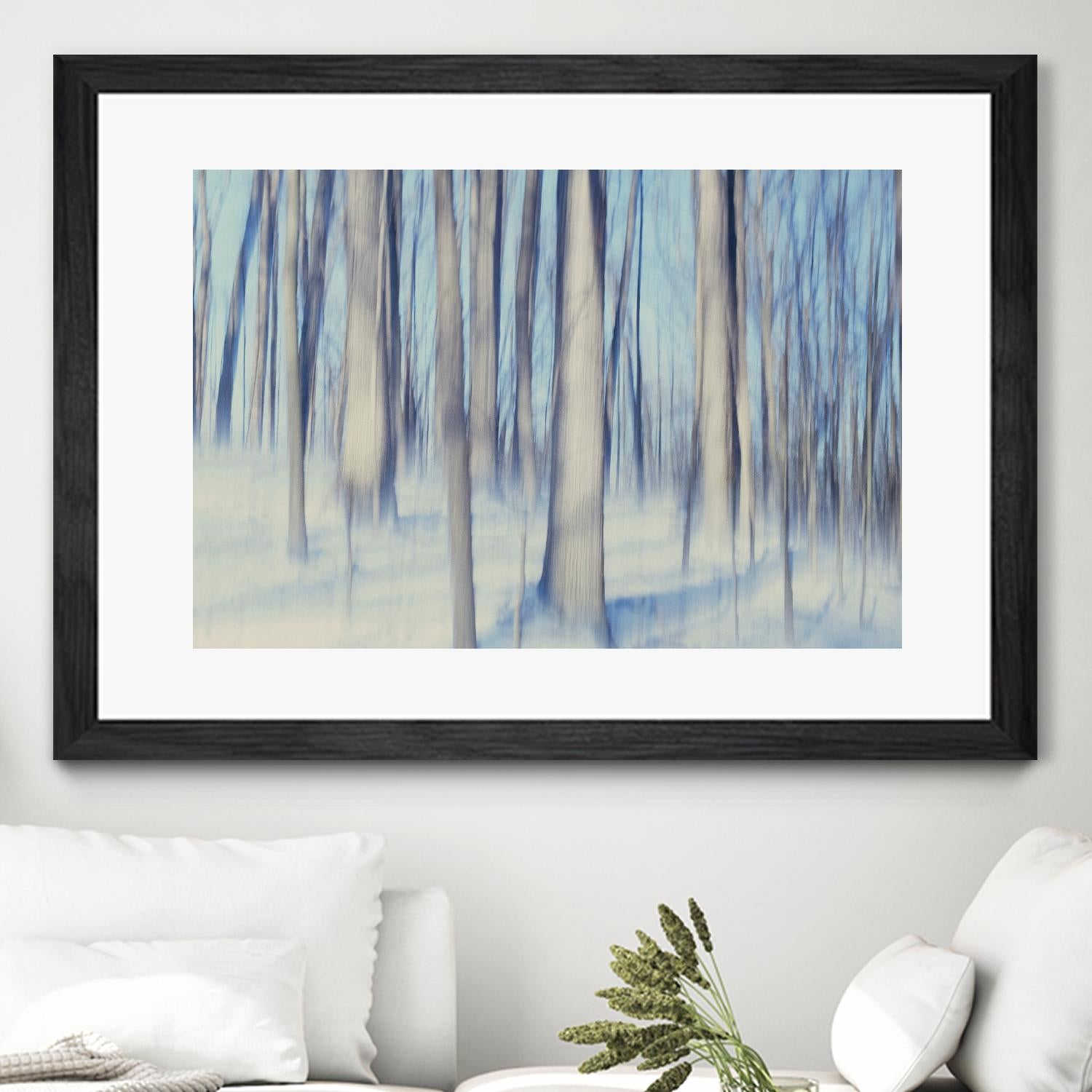 Flurries by Brian Kuritz on GIANT ART - blue trees