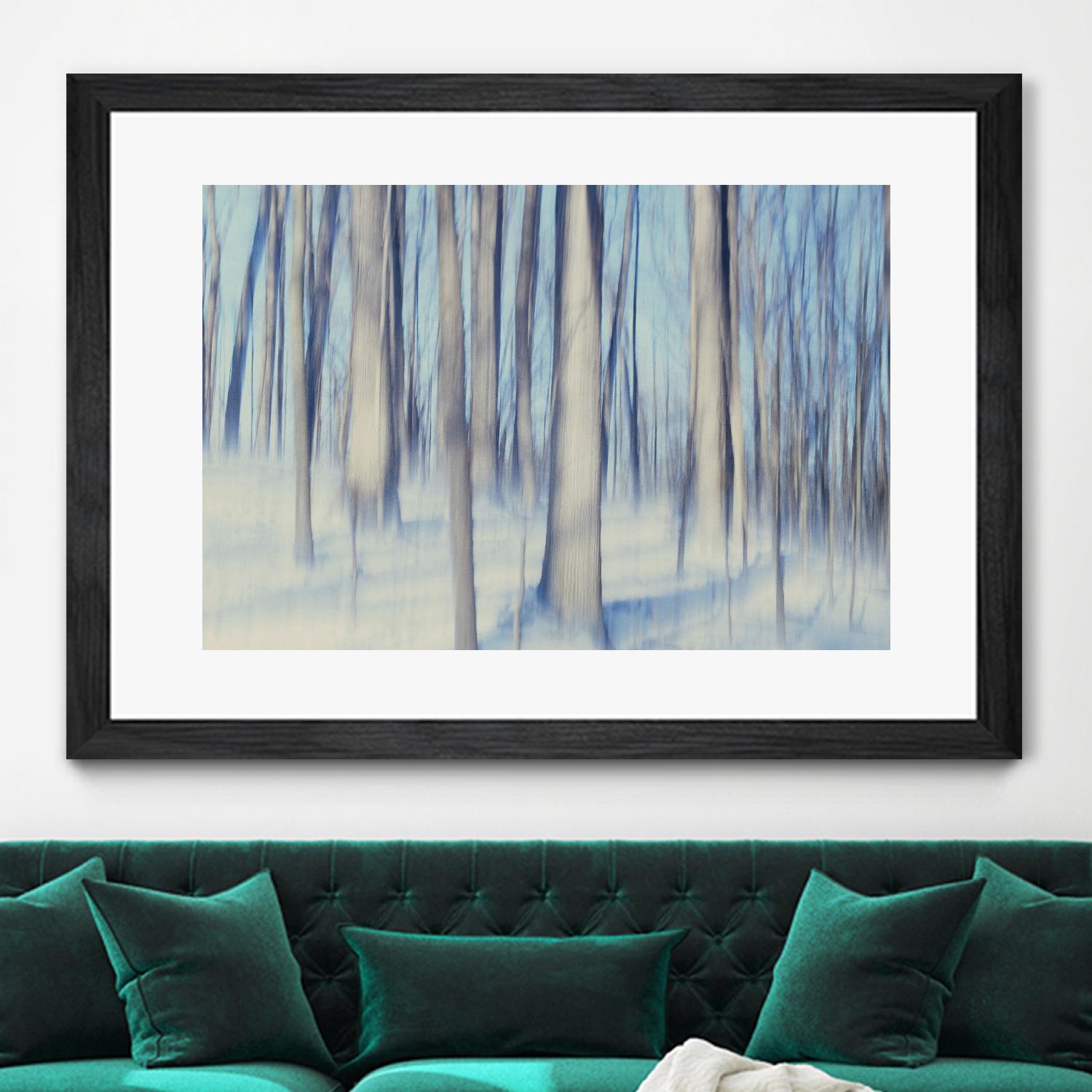 Flurries by Brian Kuritz on GIANT ART - blue trees