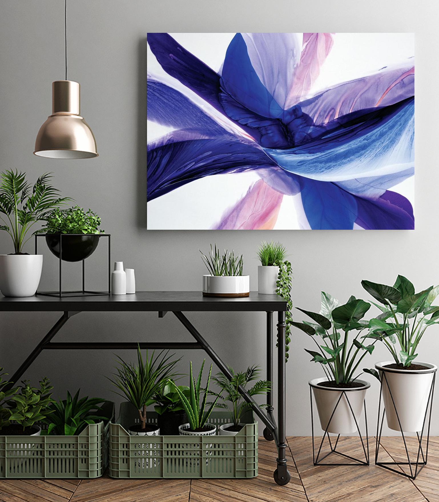 Convergence by Beth ten Hove on GIANT ART - blue abstract