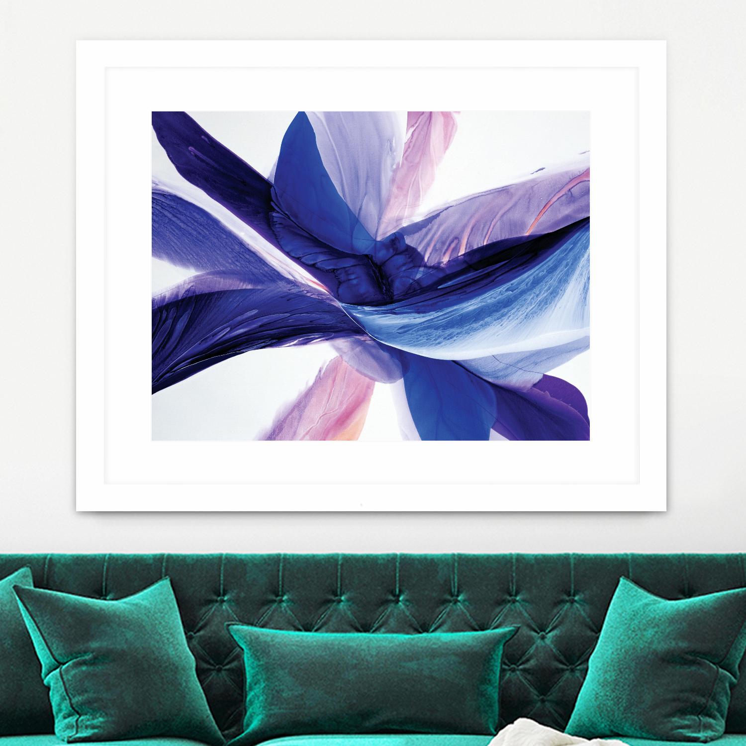 Convergence by Beth ten Hove on GIANT ART - blue abstract