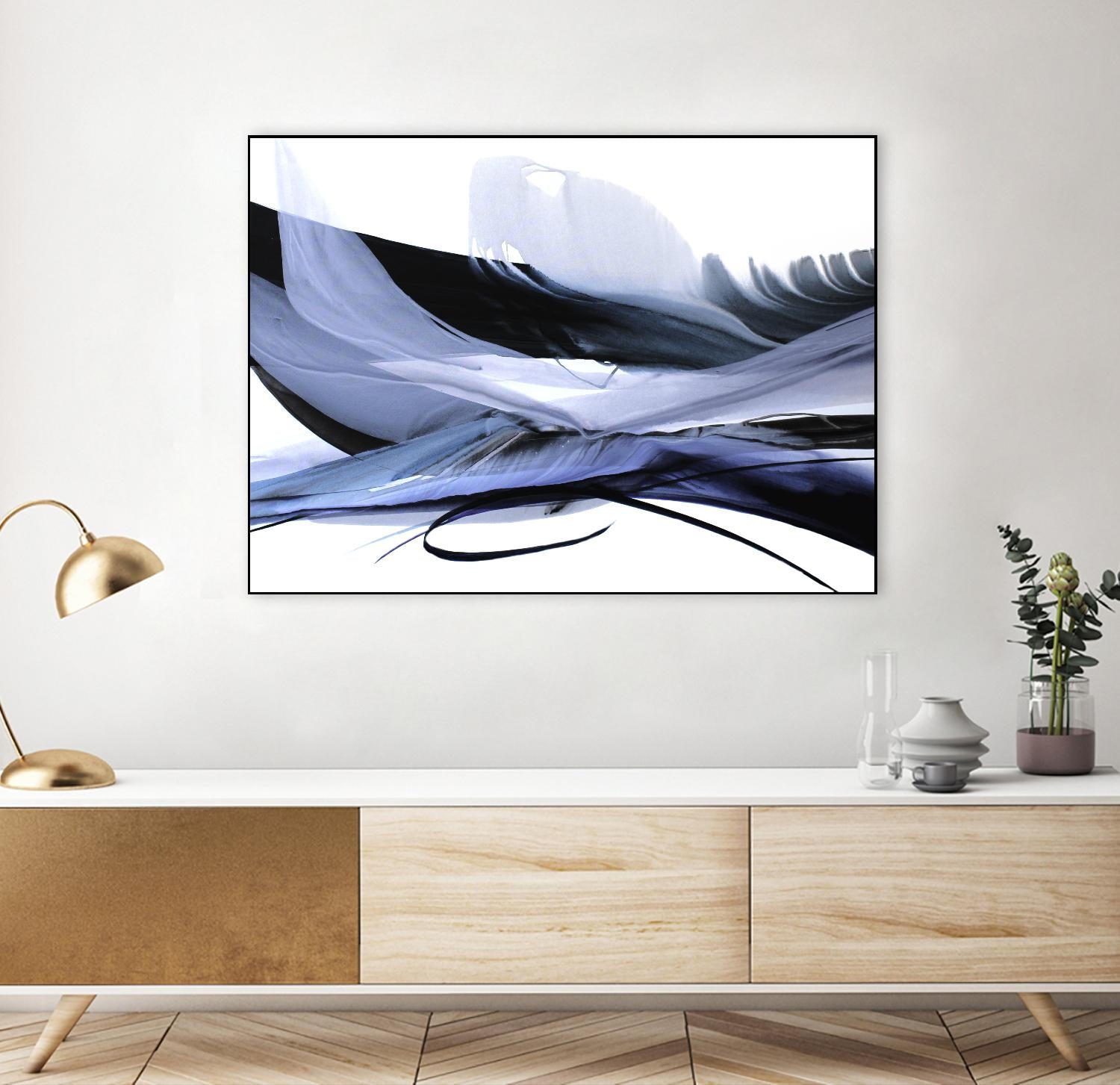 Echoes of Love by Bette Ridgeway on GIANT ART - black abstract