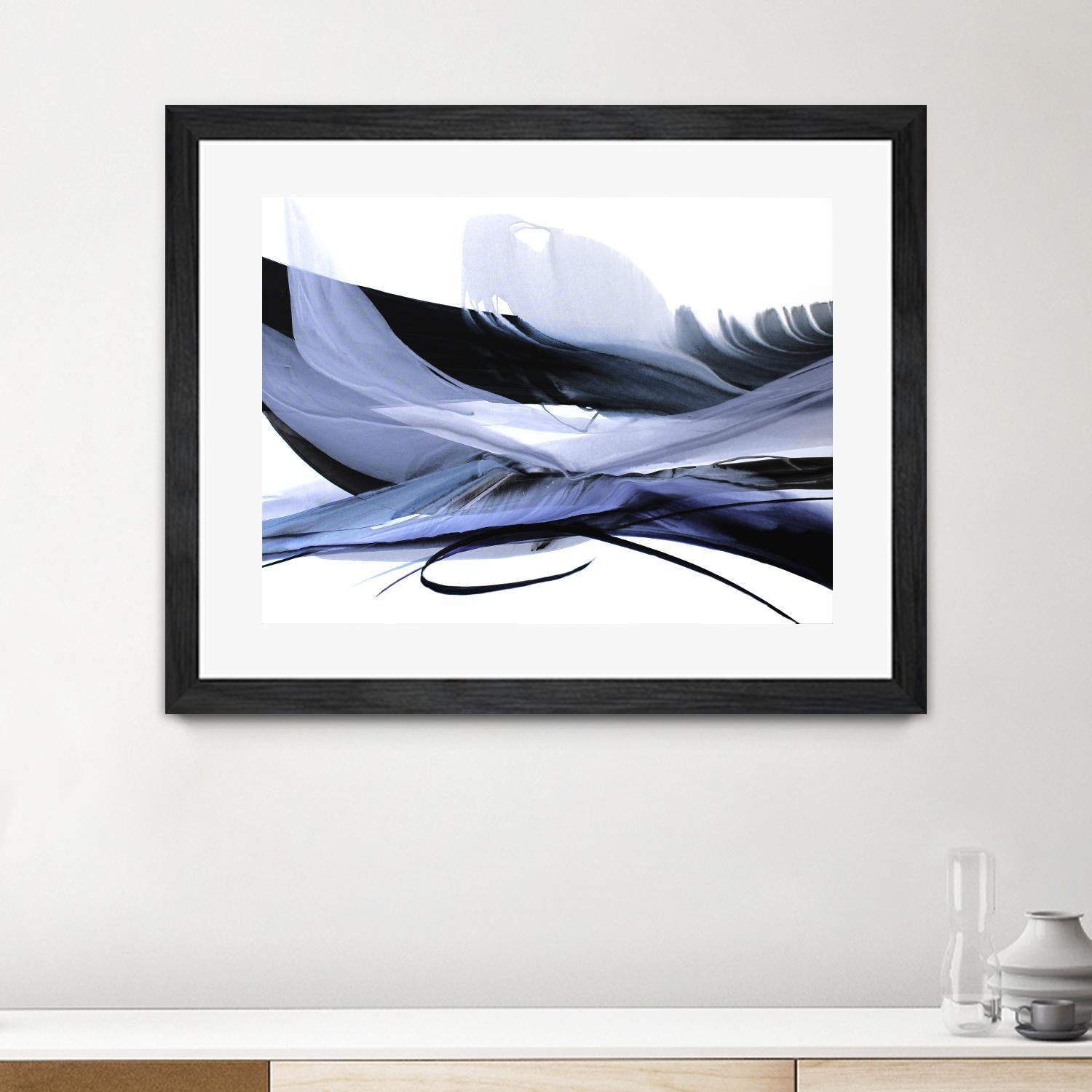 Echoes of Love by Bette Ridgeway on GIANT ART - black abstract