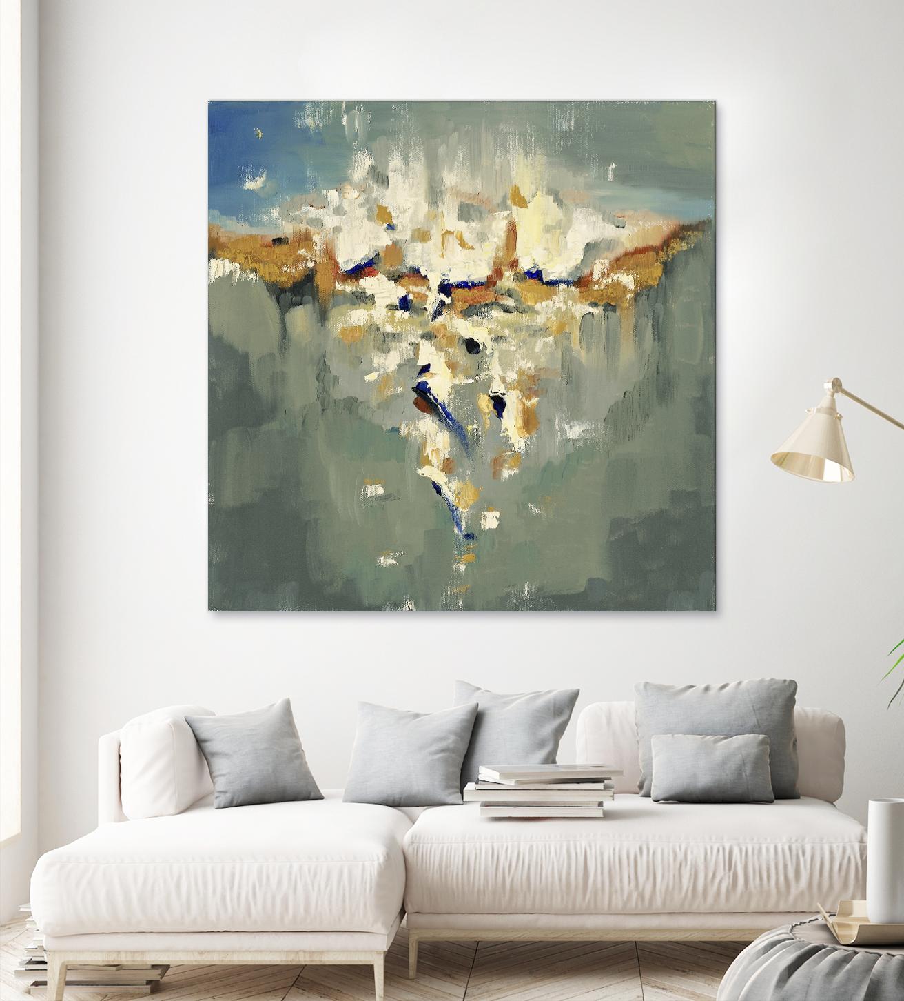 Falling In by Cynthia Ligeros on GIANT ART - grey abstract