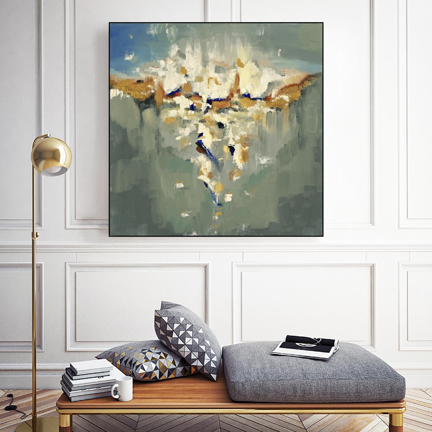 Falling In by Cynthia Ligeros on GIANT ART - grey abstract