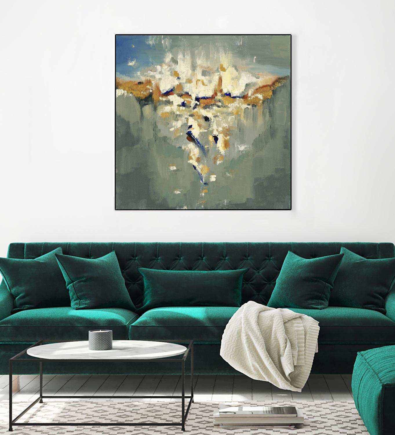 Falling In by Cynthia Ligeros on GIANT ART - grey abstract