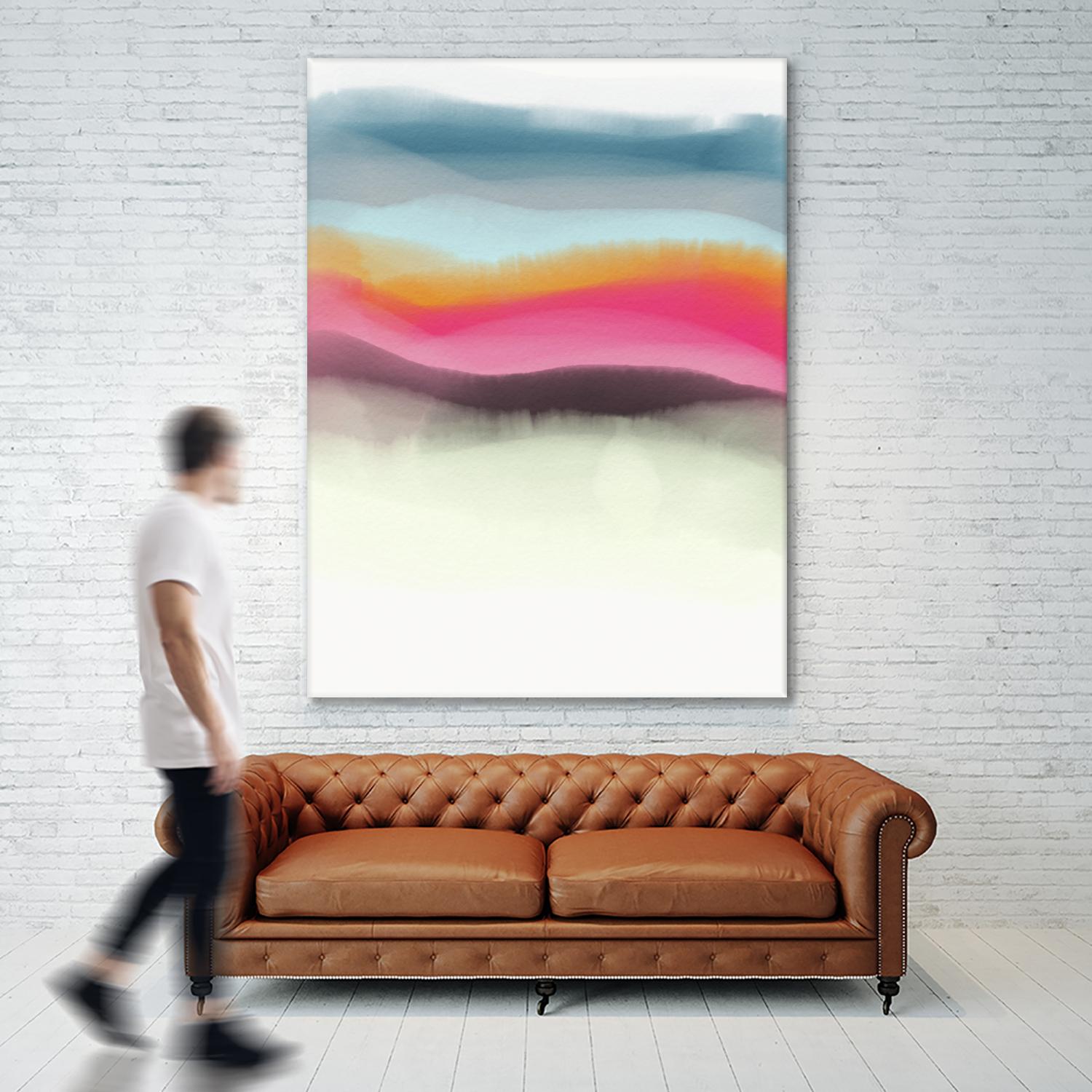 Descending by Christina Essue on GIANT ART - blue abstract