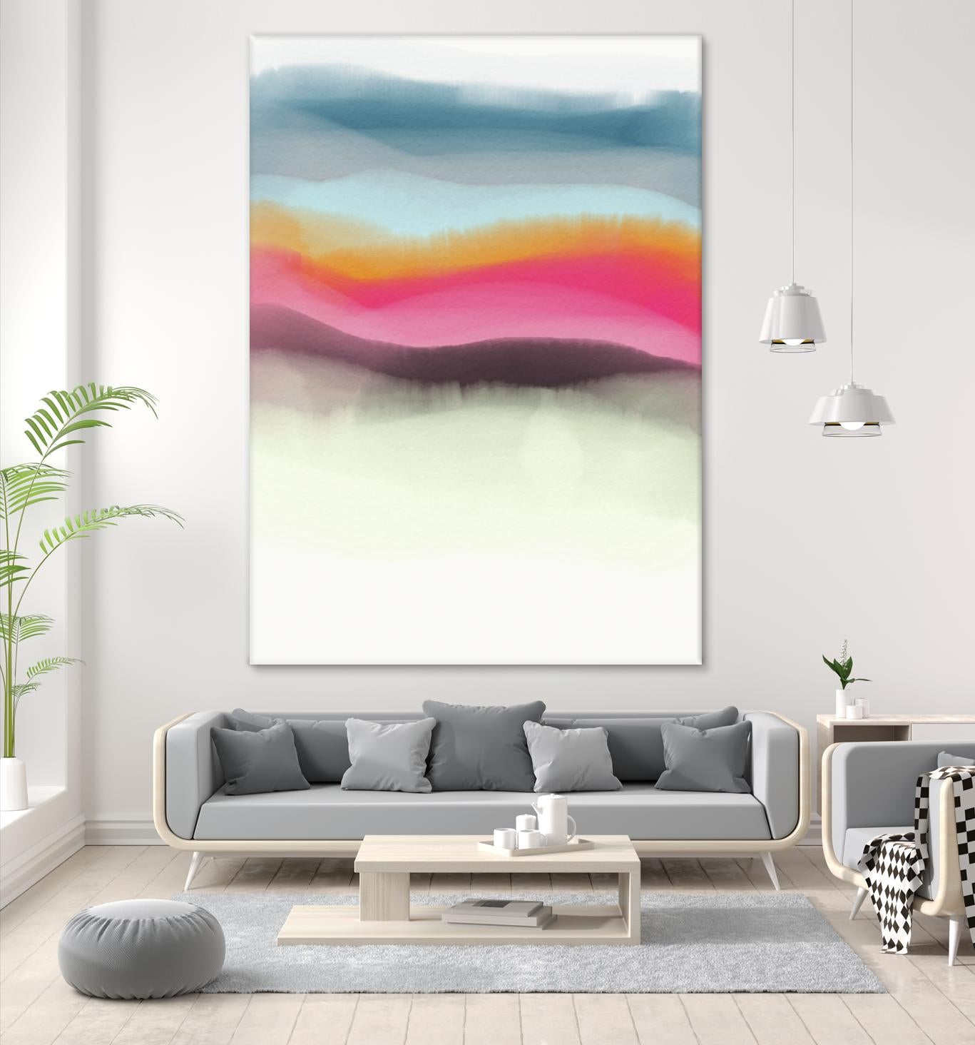 Descending by Christina Essue on GIANT ART - blue abstract