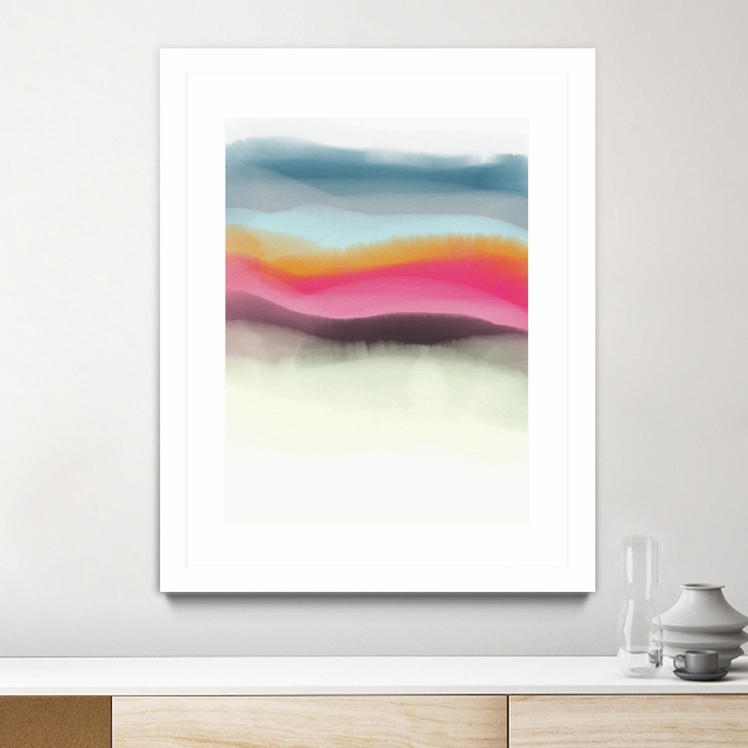 Descending by Christina Essue on GIANT ART - blue abstract