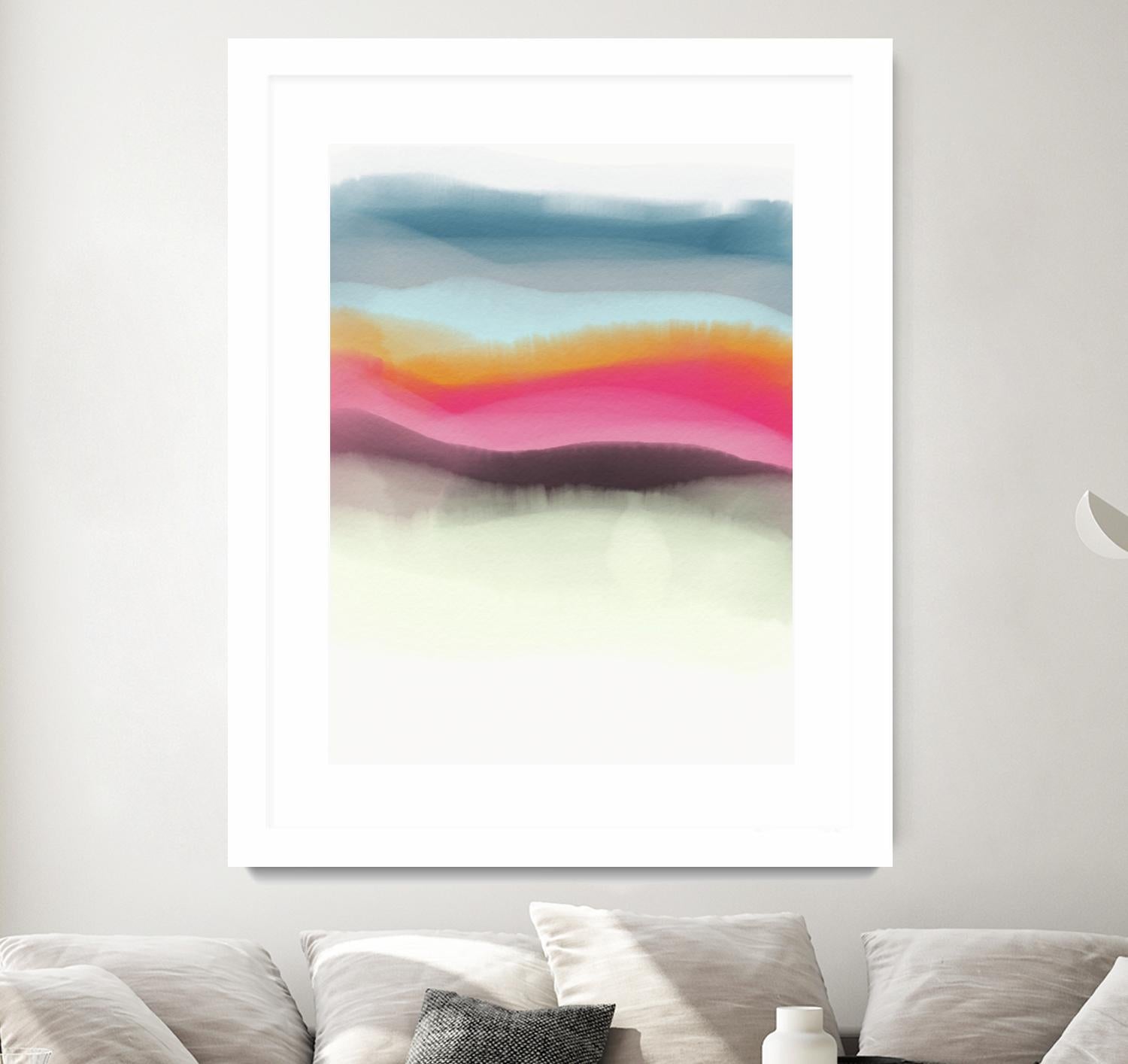 Descending by Christina Essue on GIANT ART - blue abstract