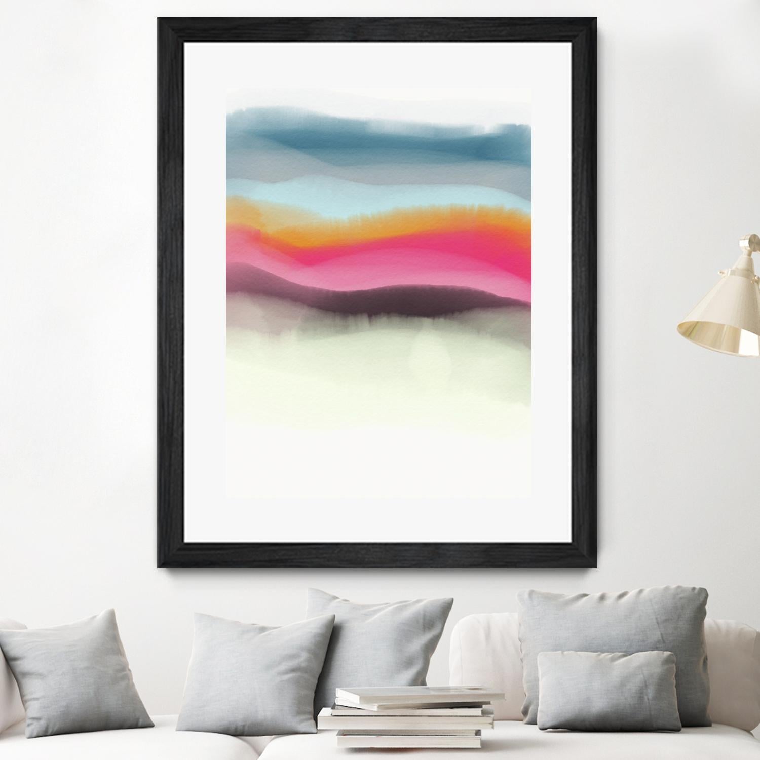 Descending by Christina Essue on GIANT ART - blue abstract